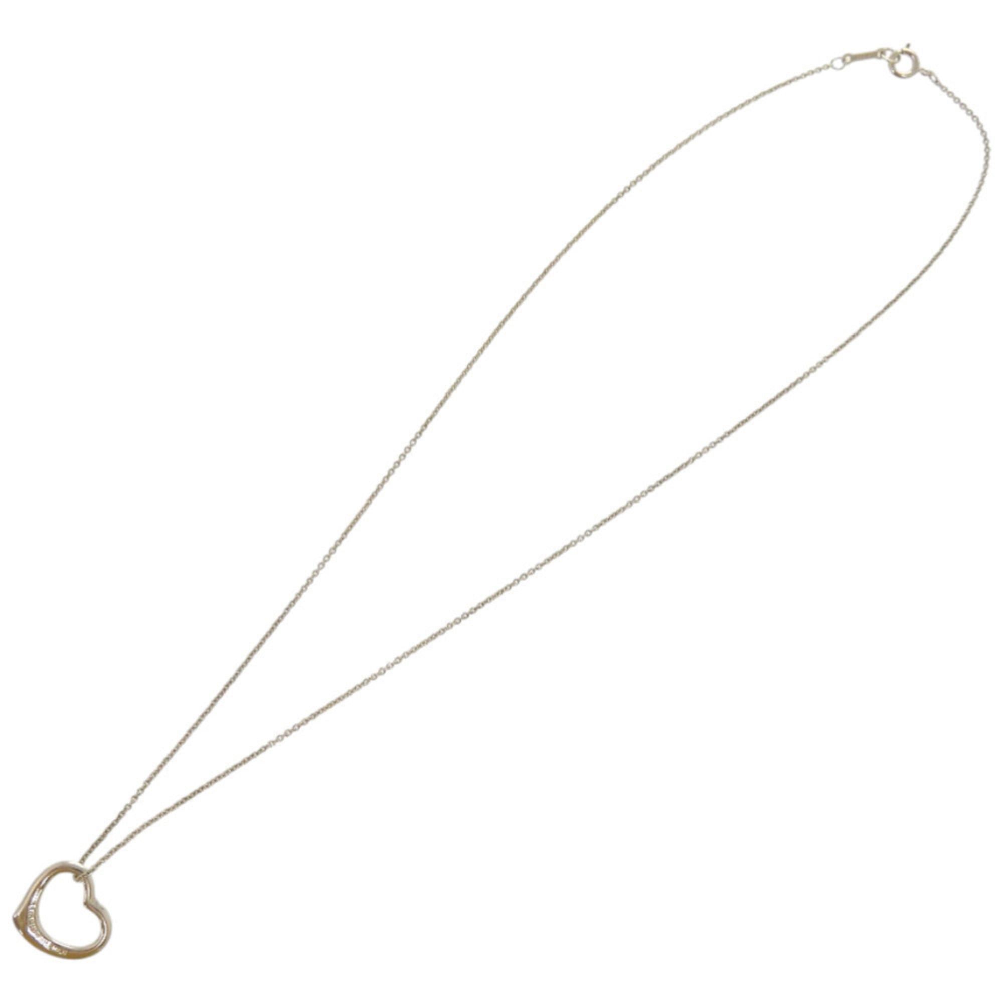 Tiffany & Co. Excellent condition Tiffany Open Heart Elsa Peretti Sterling Silver Necklace 1080 Size ONE SIZE - 3 Thumbnail