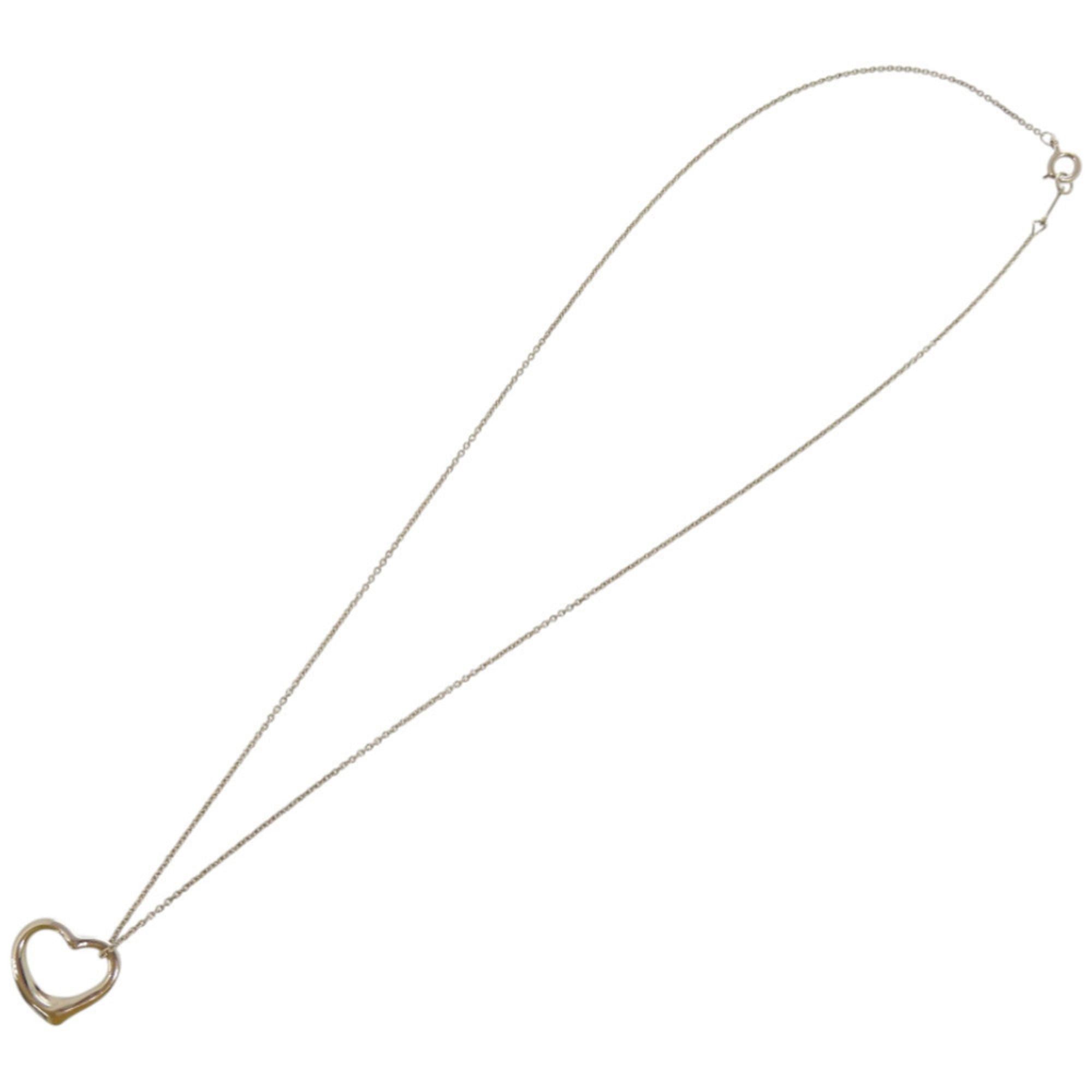 Tiffany & Co. Excellent condition Tiffany Open Heart Elsa Peretti Sterling Silver Necklace 1080 Size ONE SIZE - 4 Thumbnail