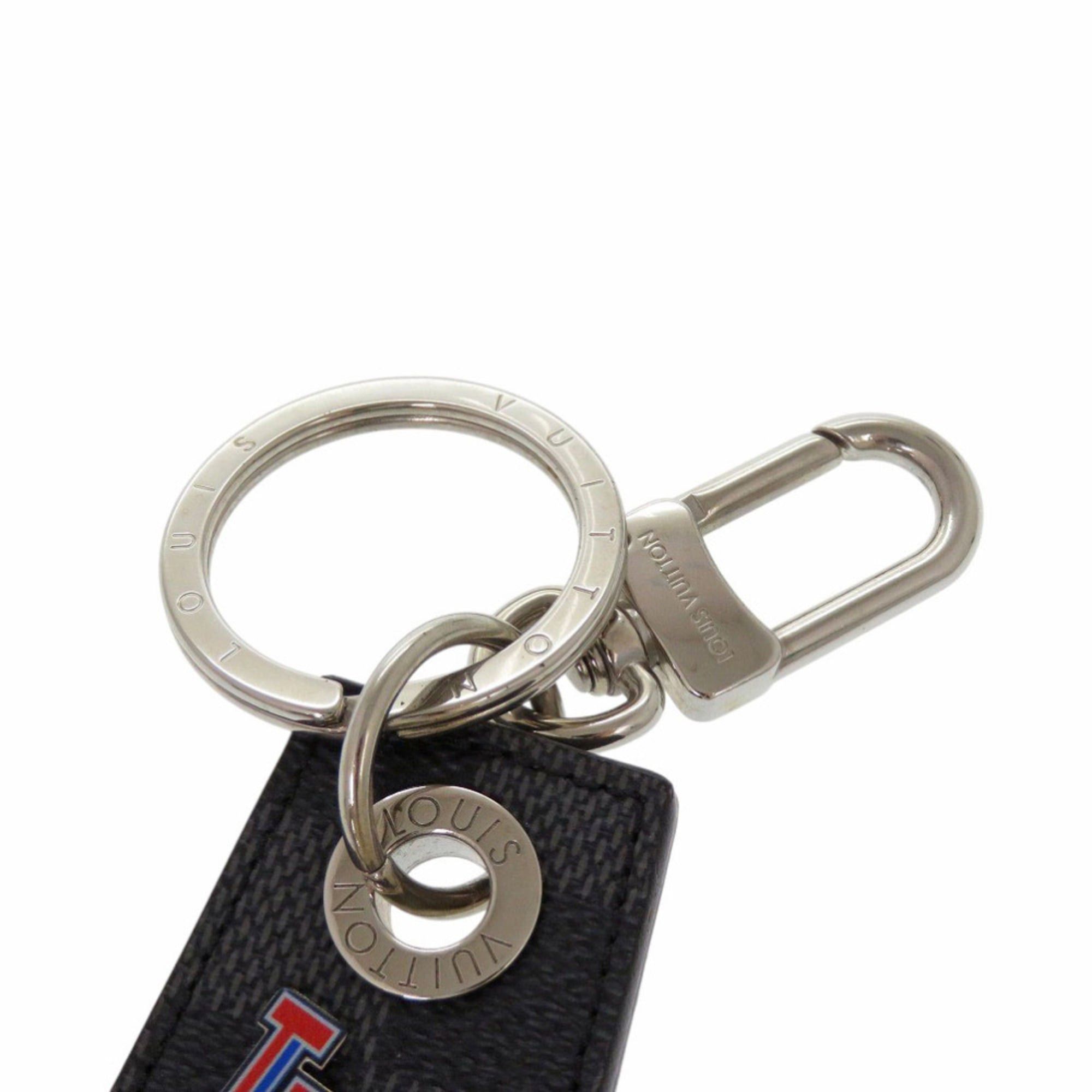 Louis Vuitton Excellent condition Louis Vuitton Porte-Clés Enchape LV League M62754 Damier Graphite Canvas Keychain 0980 Size ONE SIZE - 5 Thumbnail