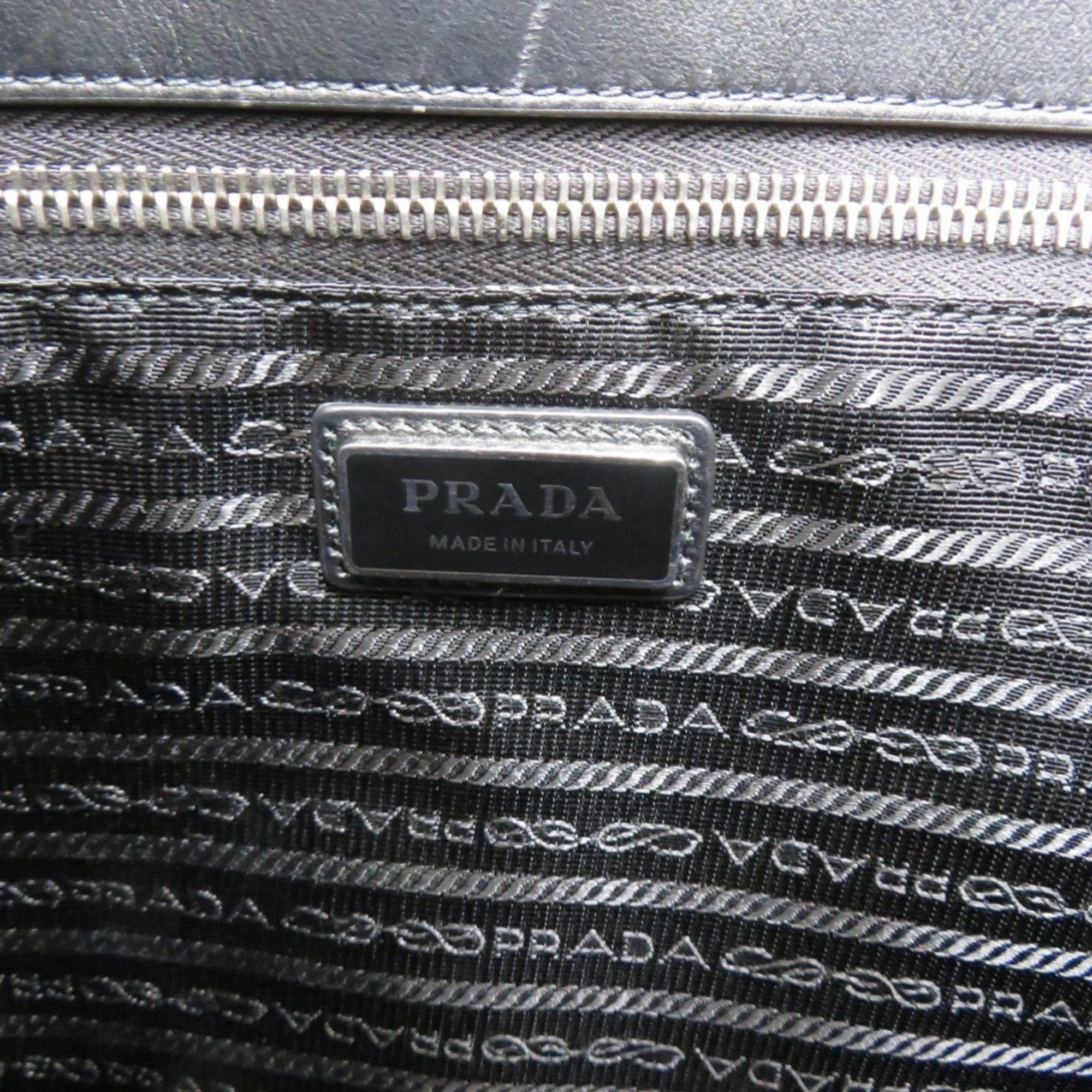 Excellent condition Prada brushed leather silver tote bag 1550
