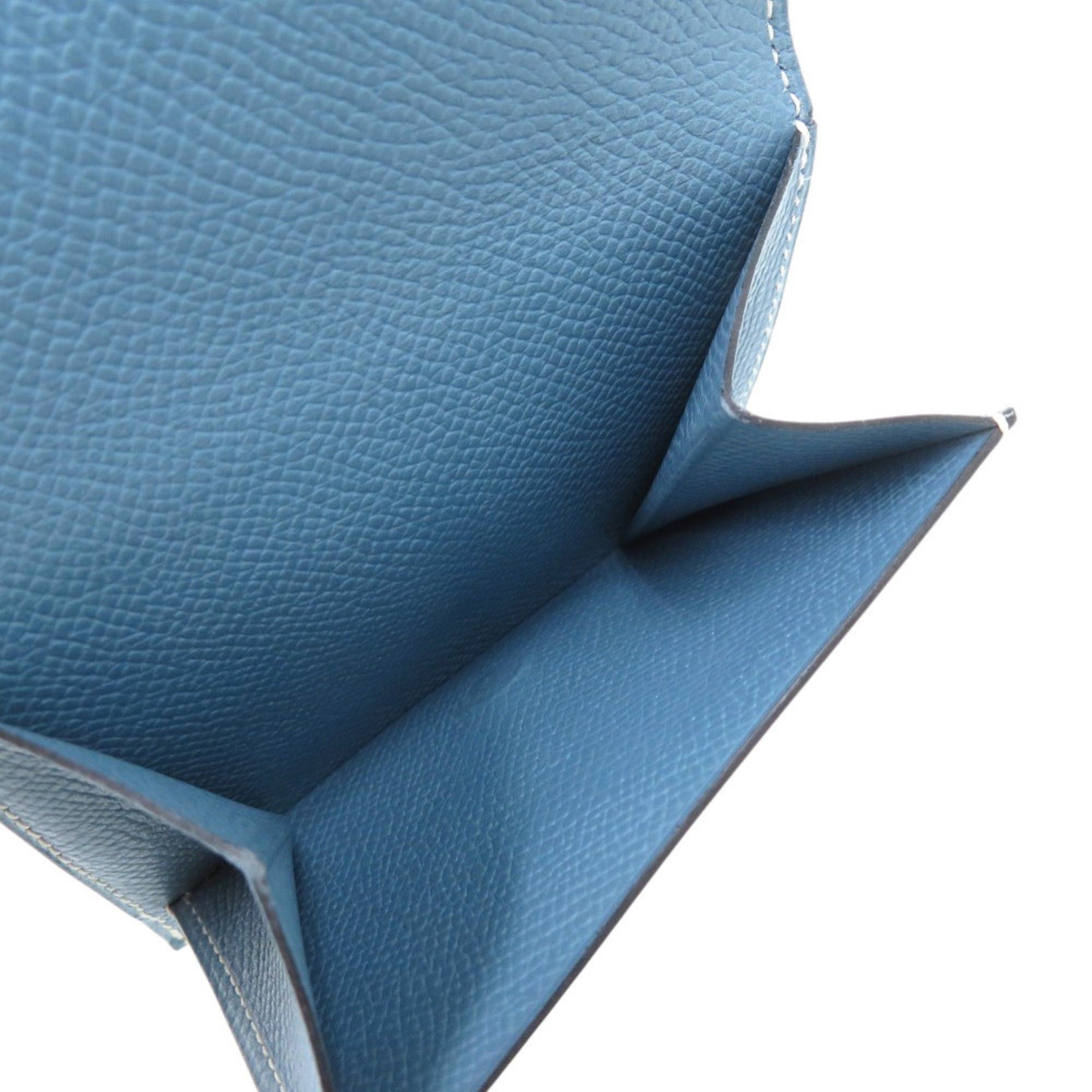 Hermes Hermes Excellent condition Hermès double-hook wallet, Bearn Recto Verso, Epsom leather, blue jean, L engraved, bifold 1509 Size ONE SIZE - 7 Thumbnail