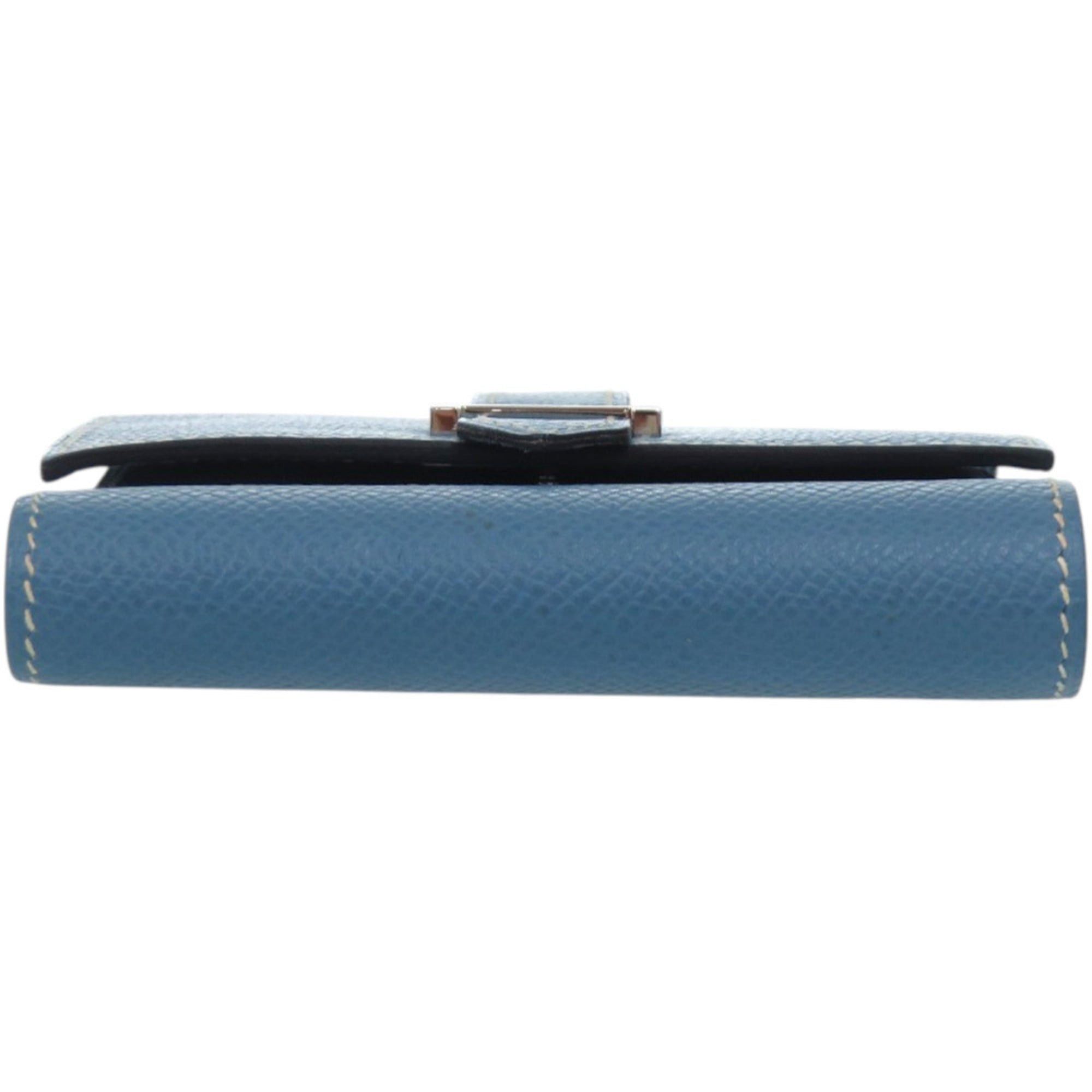 Hermes Hermes Excellent condition Hermès double-hook wallet, Bearn Recto Verso, Epsom leather, blue jean, L engraved, bifold 1509 Size ONE SIZE - 4 Thumbnail