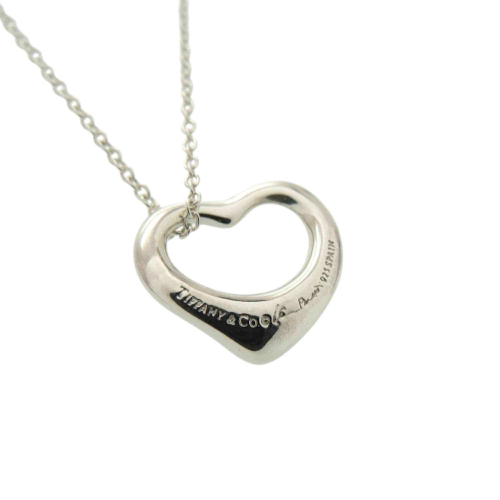 Tiffany & Co. Excellent condition Tiffany Open Heart Elsa Peretti Sterling Silver Necklace 1082 Size ONE SIZE - 3 Thumbnail