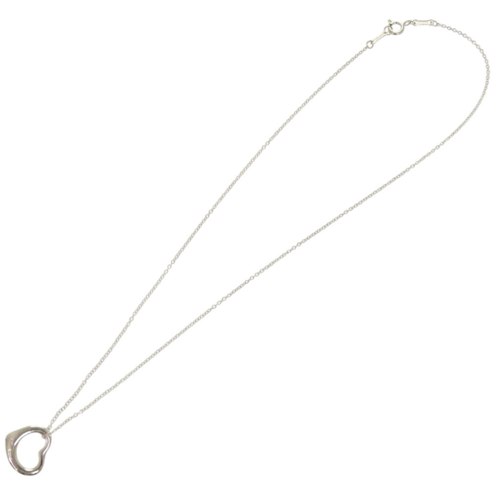 Tiffany & Co. Excellent condition Tiffany Open Heart Elsa Peretti Sterling Silver Necklace 1082 Size ONE SIZE - 5 Thumbnail