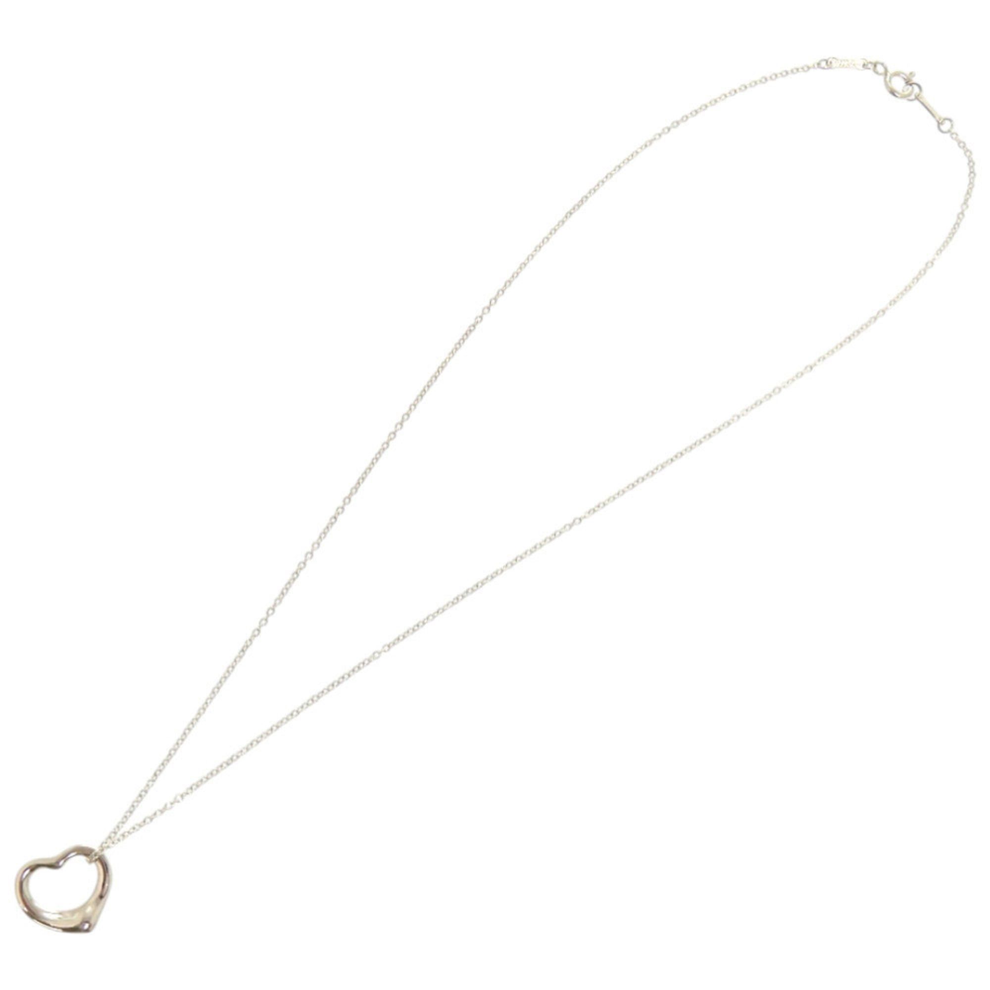 Tiffany & Co. Excellent condition Tiffany Open Heart Elsa Peretti Sterling Silver Necklace 1082 Size ONE SIZE - 4 Thumbnail