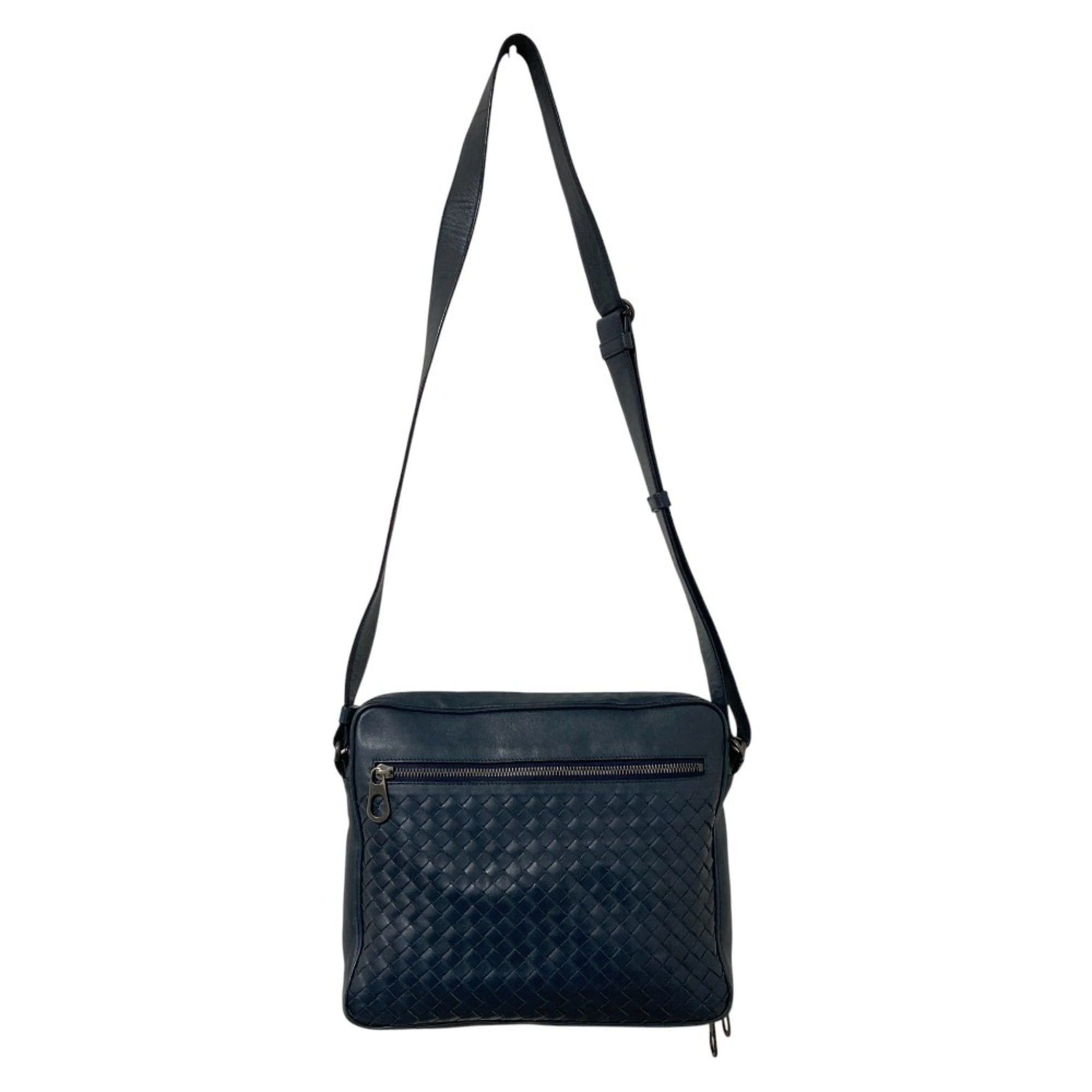Bottega Veneta BOTTEGA VENETA Intrecciato Leather Shoulder Bag/Messenger Bag 410667 Navy for Men and Women Size ONE SIZE - 5 Thumbnail