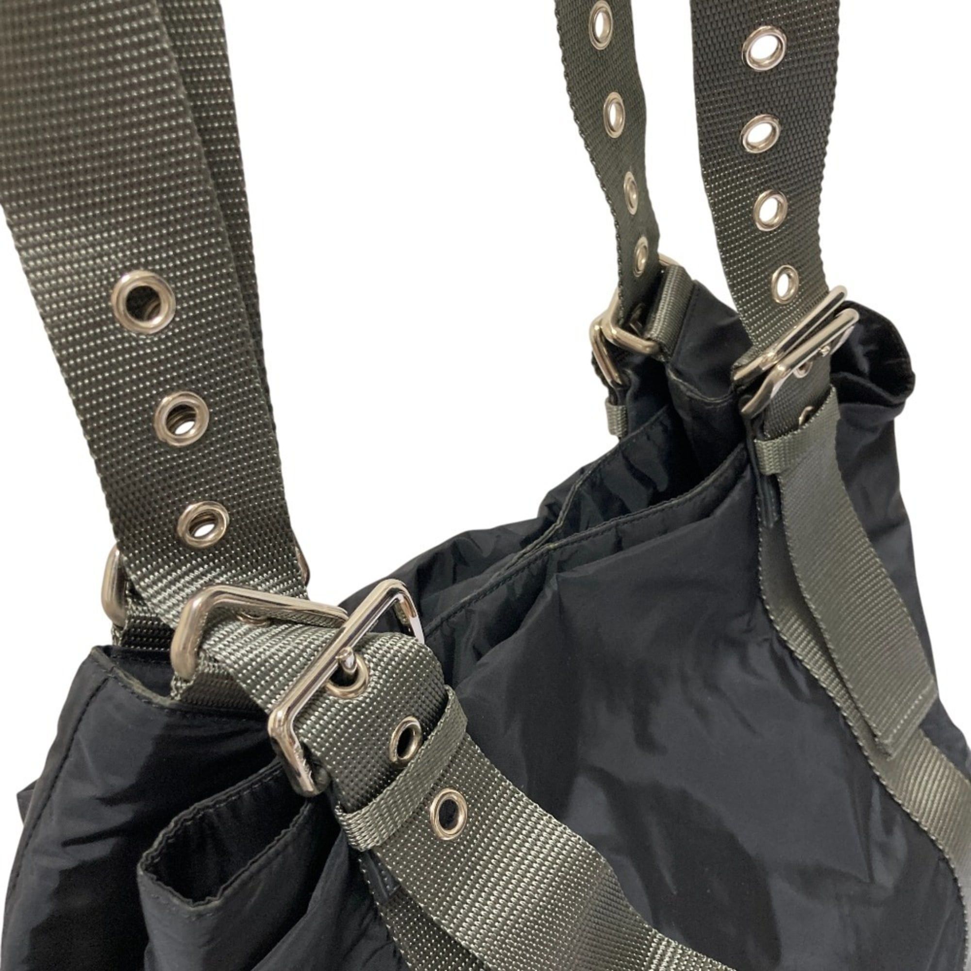 Prada PRADA SPORT Prada Sport Nylon Tote Bag 4VA363 Black for Men and Women Size ONE SIZE - 6 Thumbnail