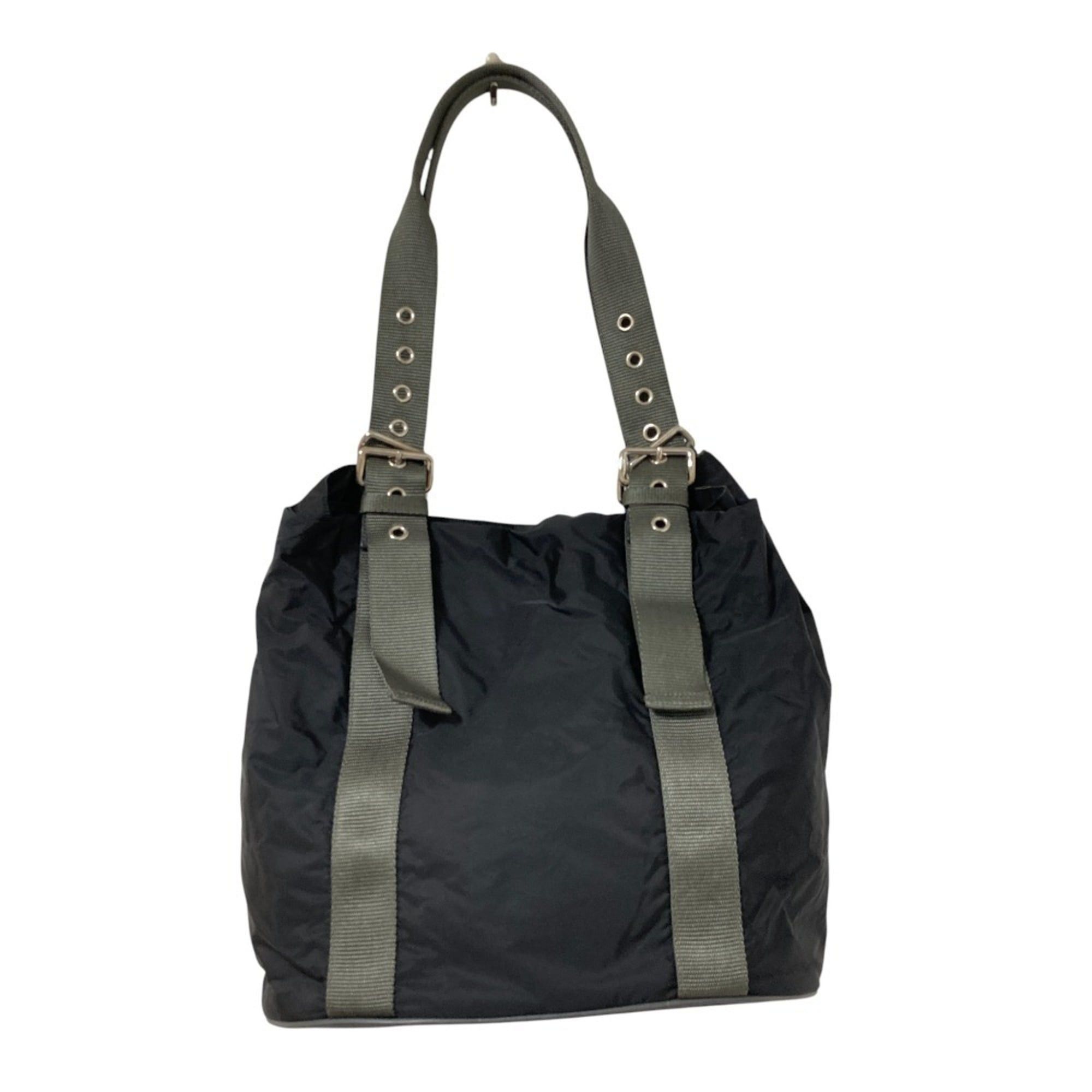 Prada PRADA SPORT Prada Sport Nylon Tote Bag 4VA363 Black for Men and Women Size ONE SIZE - 2 Thumbnail