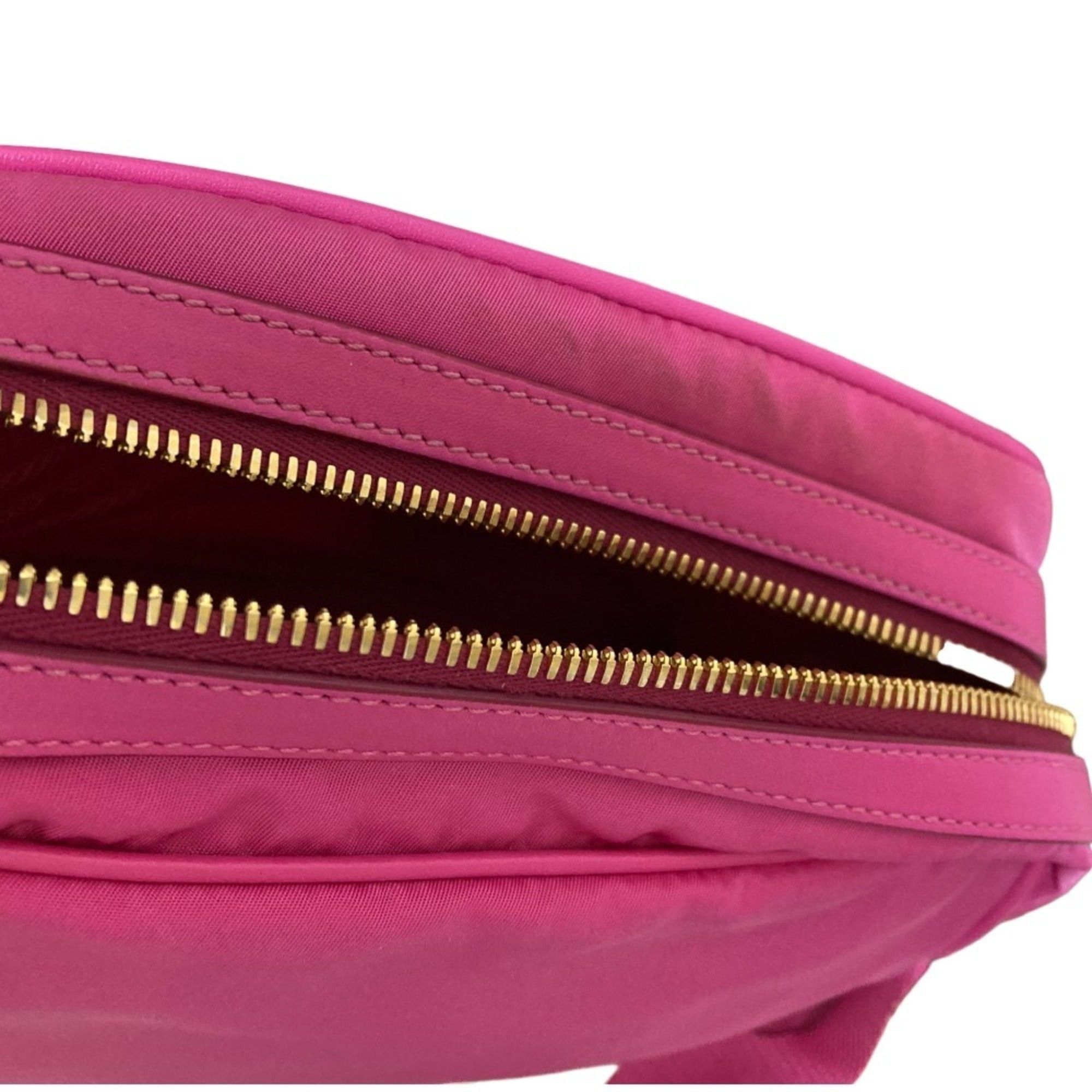 Prada Prada Nylon Canvas Shoulder Bag 1BH089 Pink Women's Size ONE SIZE - 12 Thumbnail