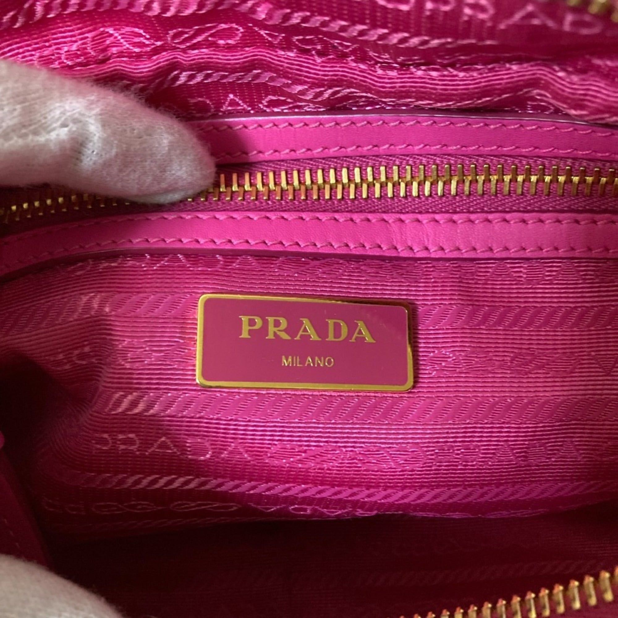 Prada Prada Nylon Canvas Shoulder Bag 1BH089 Pink Women's Size ONE SIZE - 7 Thumbnail