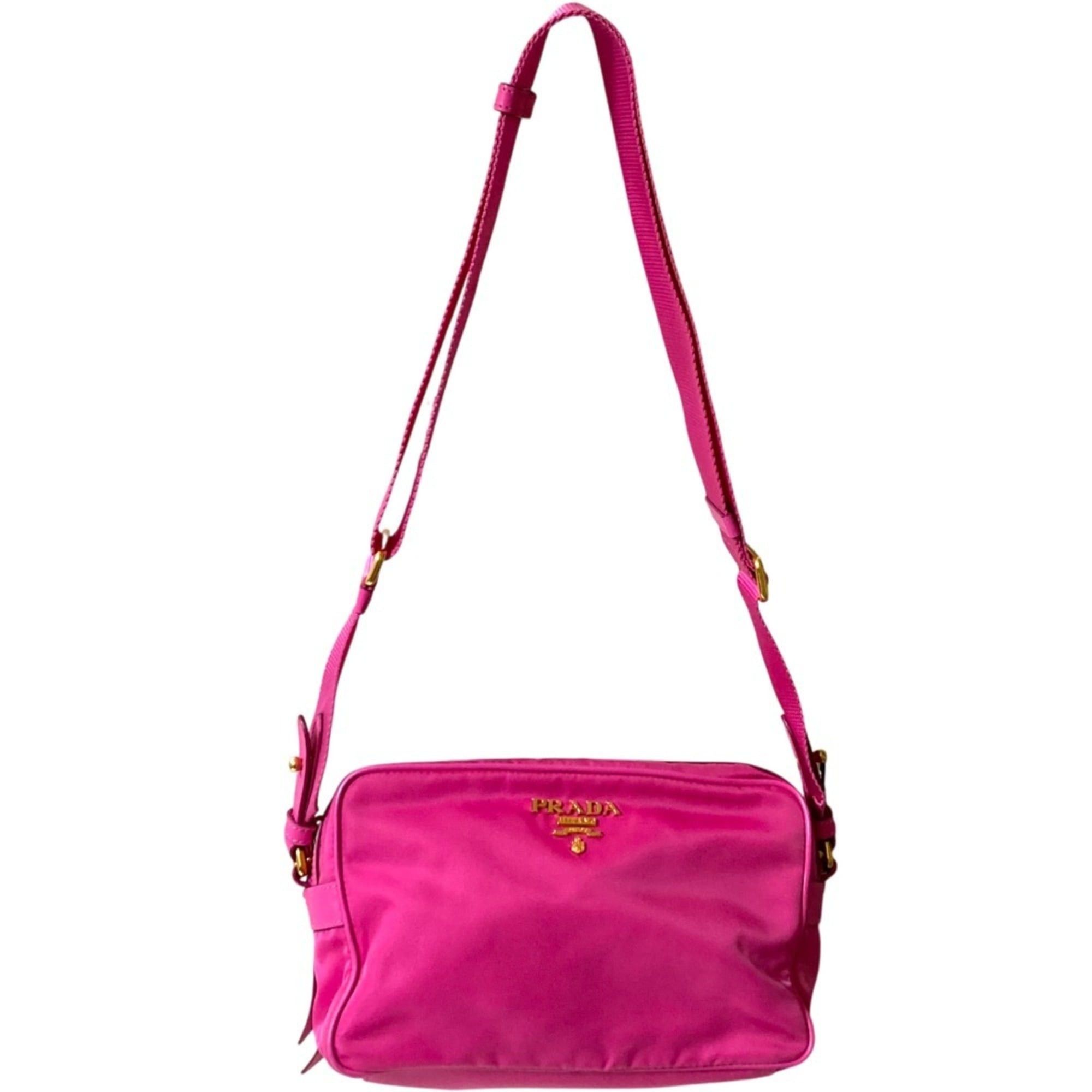 Prada Prada Nylon Canvas Shoulder Bag 1BH089 Pink Women's Size ONE SIZE - 2 Thumbnail