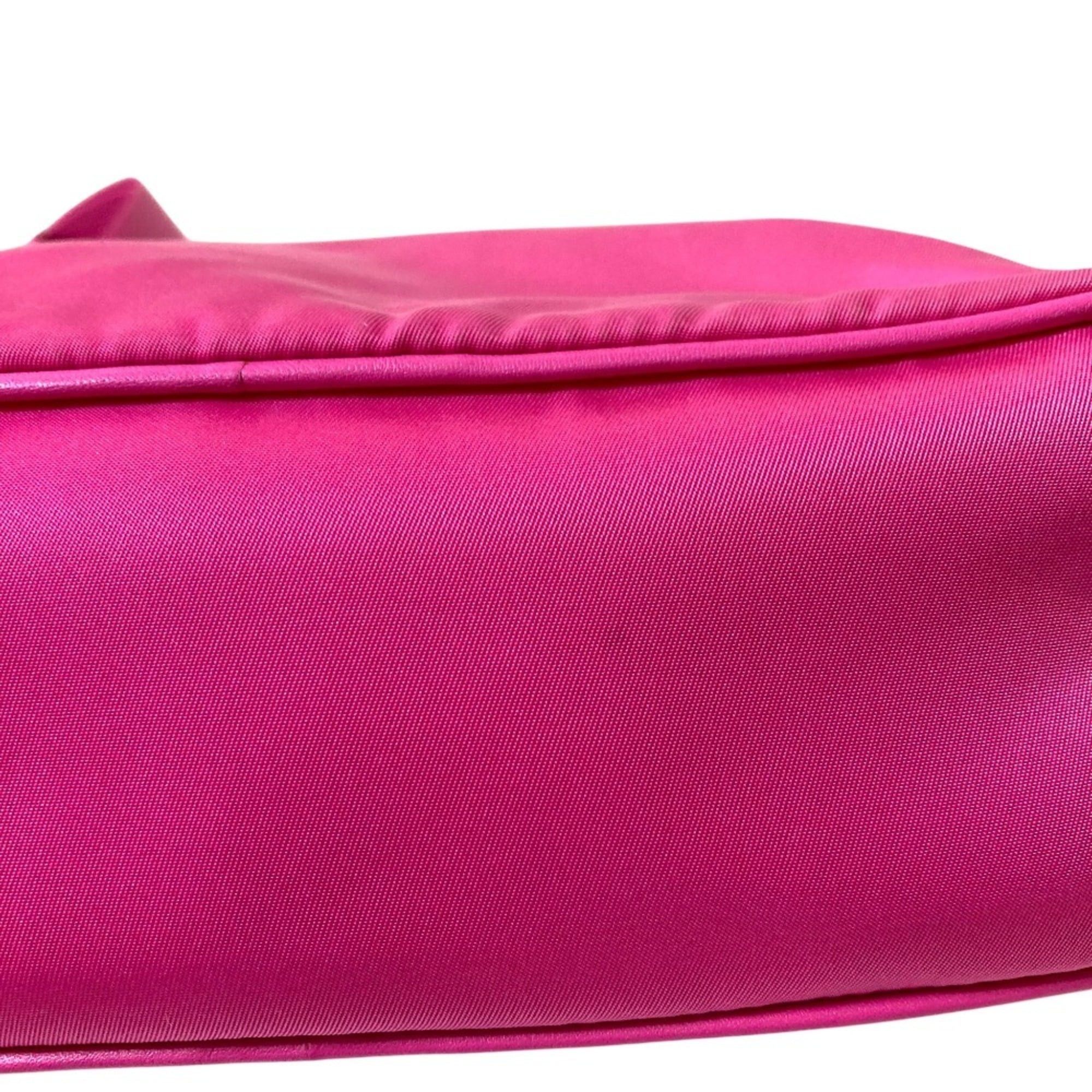 Prada Prada Nylon Canvas Shoulder Bag 1BH089 Pink Women's Size ONE SIZE - 10 Thumbnail
