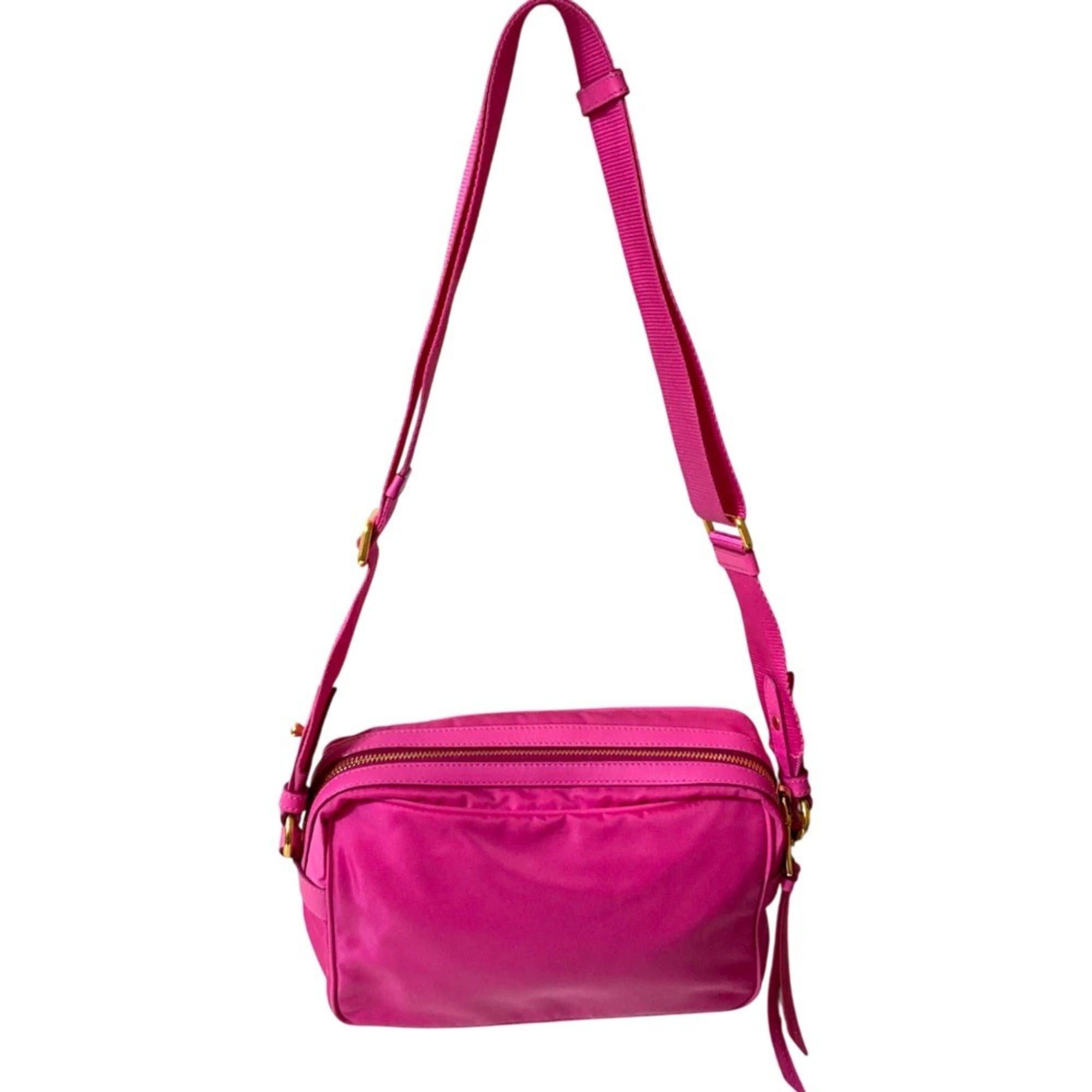 Prada Prada Nylon Canvas Shoulder Bag 1BH089 Pink Women's Size ONE SIZE - 3 Thumbnail