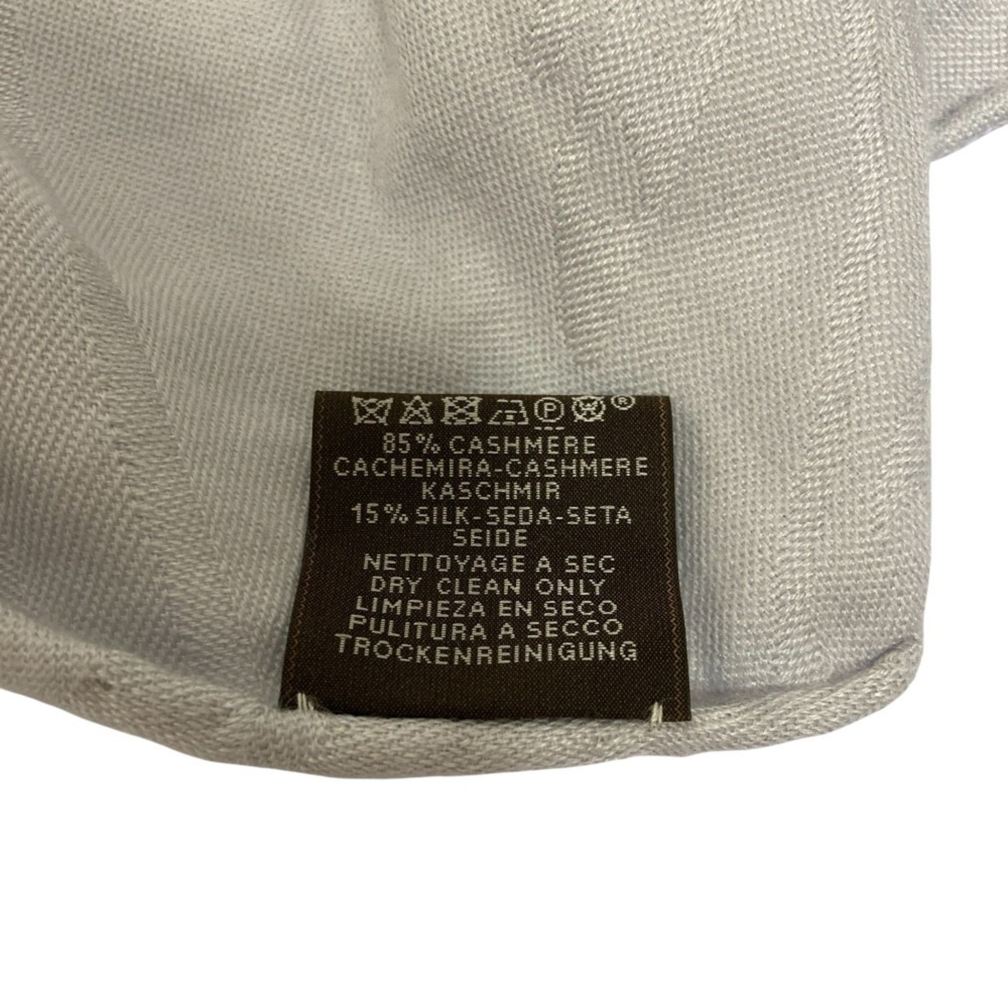 Hermes HERMES New Libris Cashmere and Silk Stole in Green Nuage, Gray, for Men Women Size ONE SIZE - 8 Thumbnail