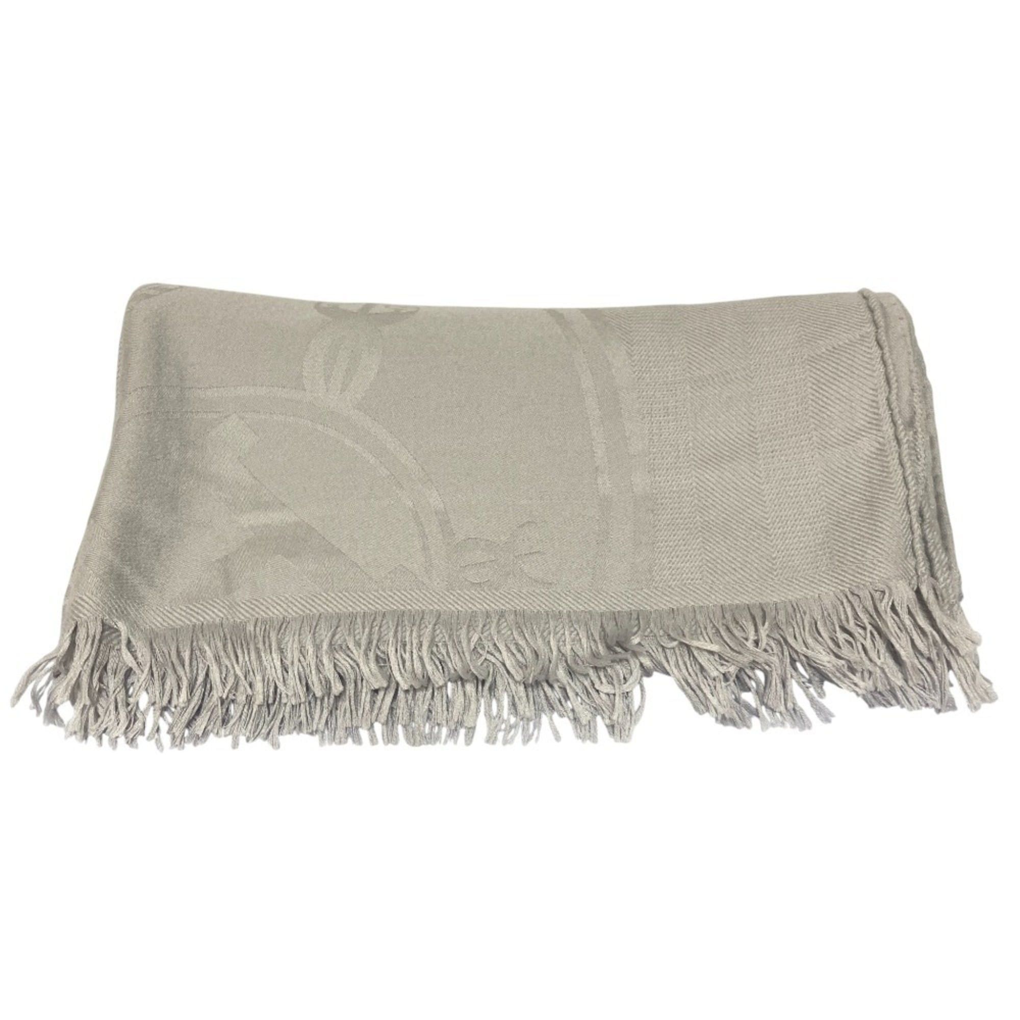 Hermes HERMES New Libris Cashmere and Silk Stole in Green Nuage, Gray, for Men Women Size ONE SIZE - 2 Thumbnail