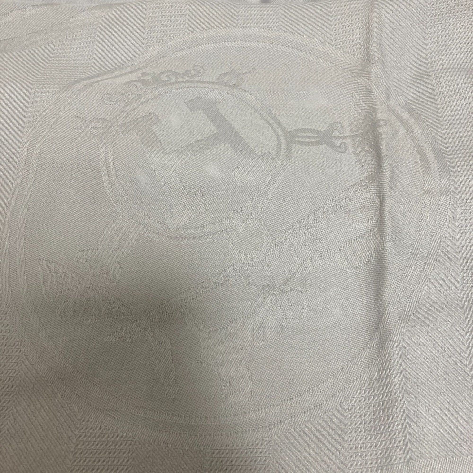 Hermes HERMES New Libris Cashmere and Silk Stole in Green Nuage, Gray, for Men Women Size ONE SIZE - 6 Thumbnail