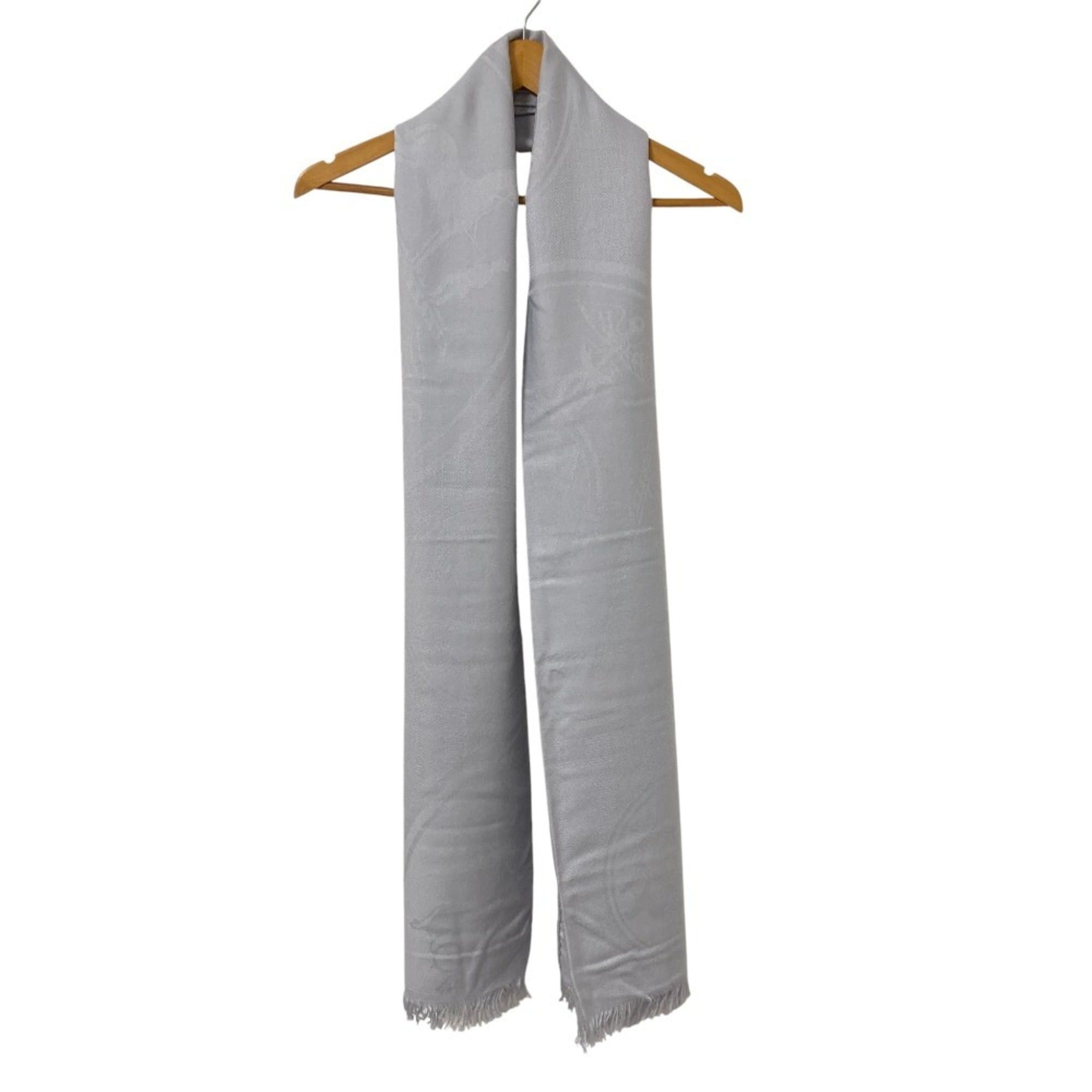 Hermes HERMES New Libris Cashmere and Silk Stole in Green Nuage, Gray, for Men Women Size ONE SIZE - 4 Thumbnail