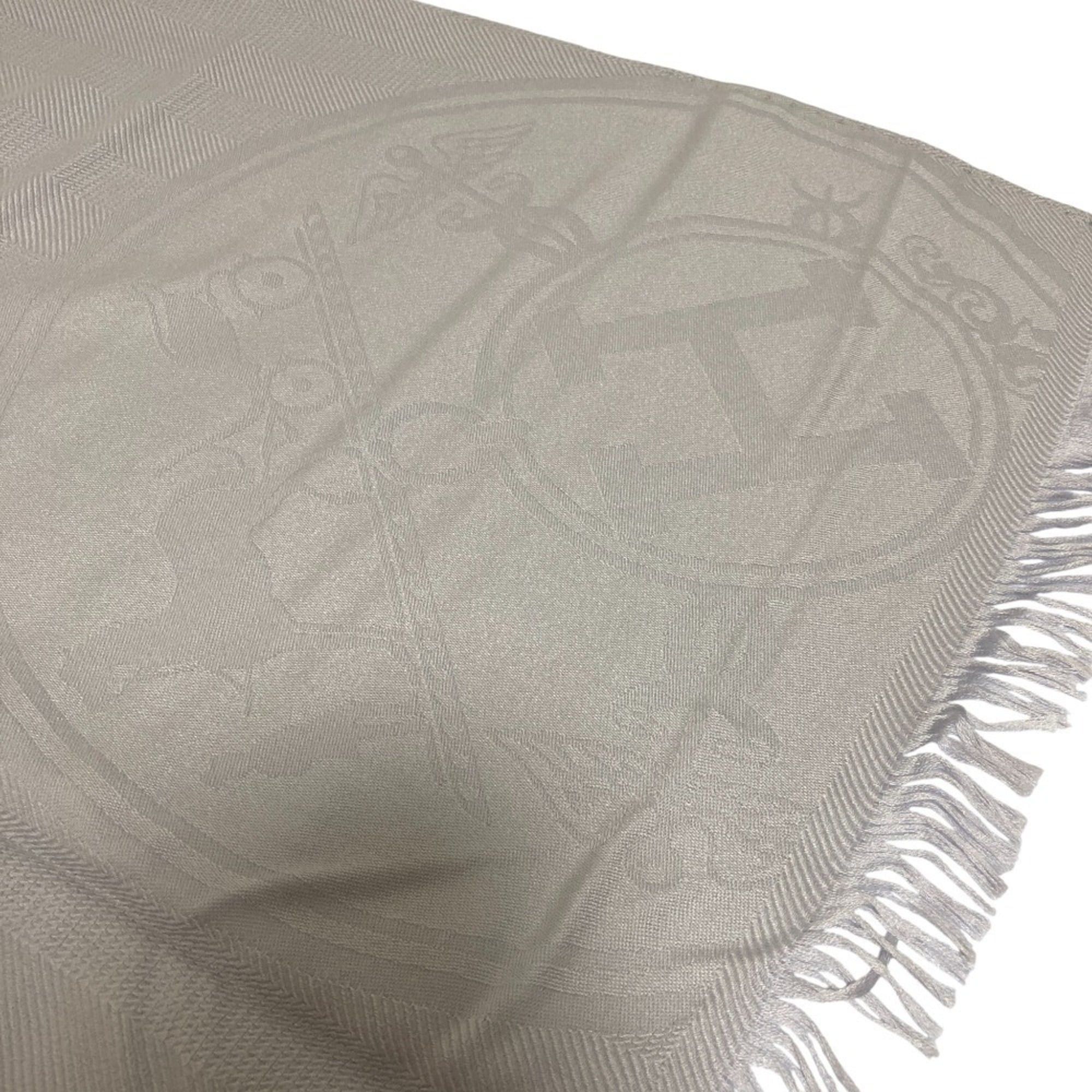 Hermes HERMES New Libris Cashmere and Silk Stole in Green Nuage, Gray, for Men Women Size ONE SIZE - 5 Thumbnail