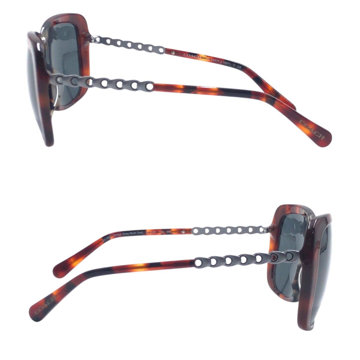 Coach Coach COACH amber grey multi tort Sunglasses Plastic / Synthetic Sunglasses 57▫︎20 140 3N DUTY FREE for USA Size ONE SIZE - 3 Thumbnail