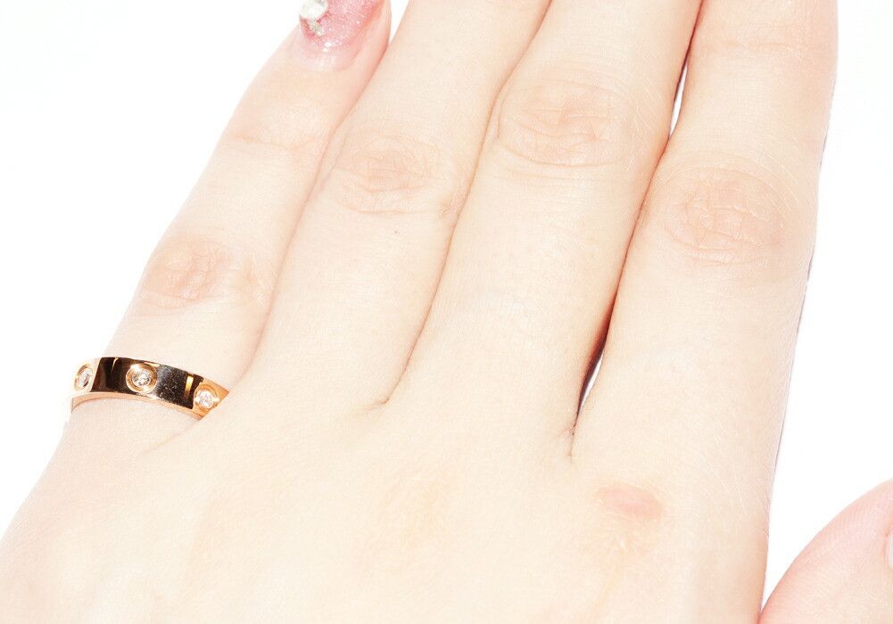Cartier Cartier Cartier Love Ring Au750 Diamond Ring Size 7 Precious Metal Ring B40508 DUTY FREE for USA Size ONE SIZE - 6 Thumbnail