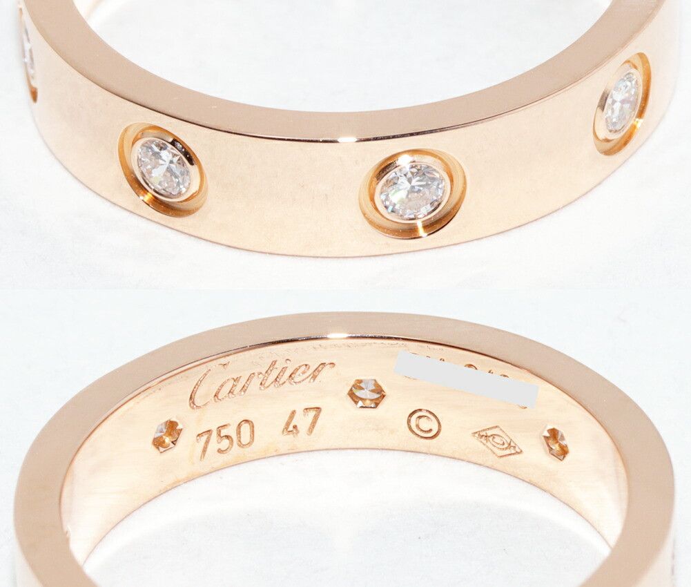 Cartier Cartier Cartier Love Ring Au750 Diamond Ring Size 7 Precious Metal Ring B40508 DUTY FREE for USA Size ONE SIZE - 5 Thumbnail