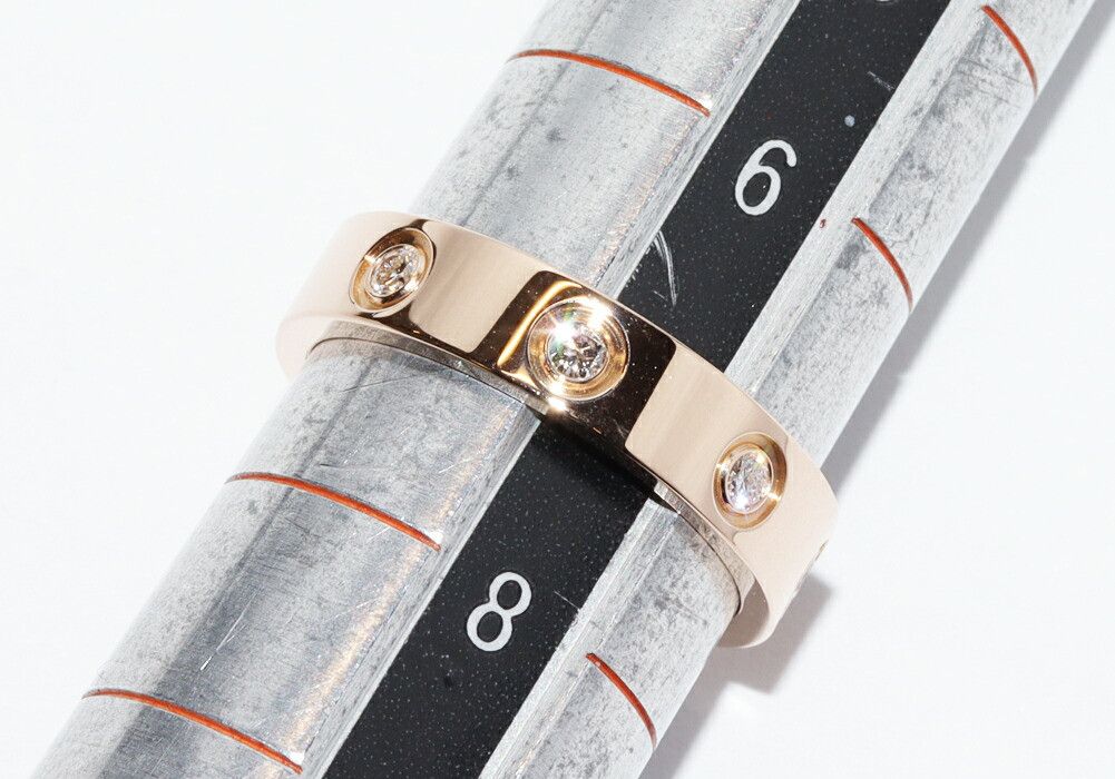 Cartier Cartier Cartier Love Ring Au750 Diamond Ring Size 7 Precious Metal Ring B40508 DUTY FREE for USA Size ONE SIZE - 2 Thumbnail