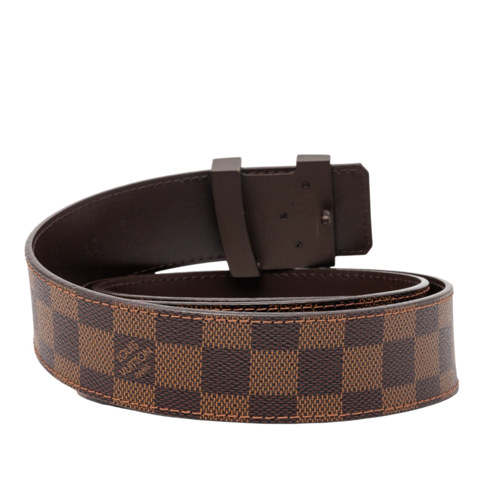 Louis Vuitton Louis Vuitton Damier Ebene Initiales Belt Size ONE SIZE - 3 Thumbnail