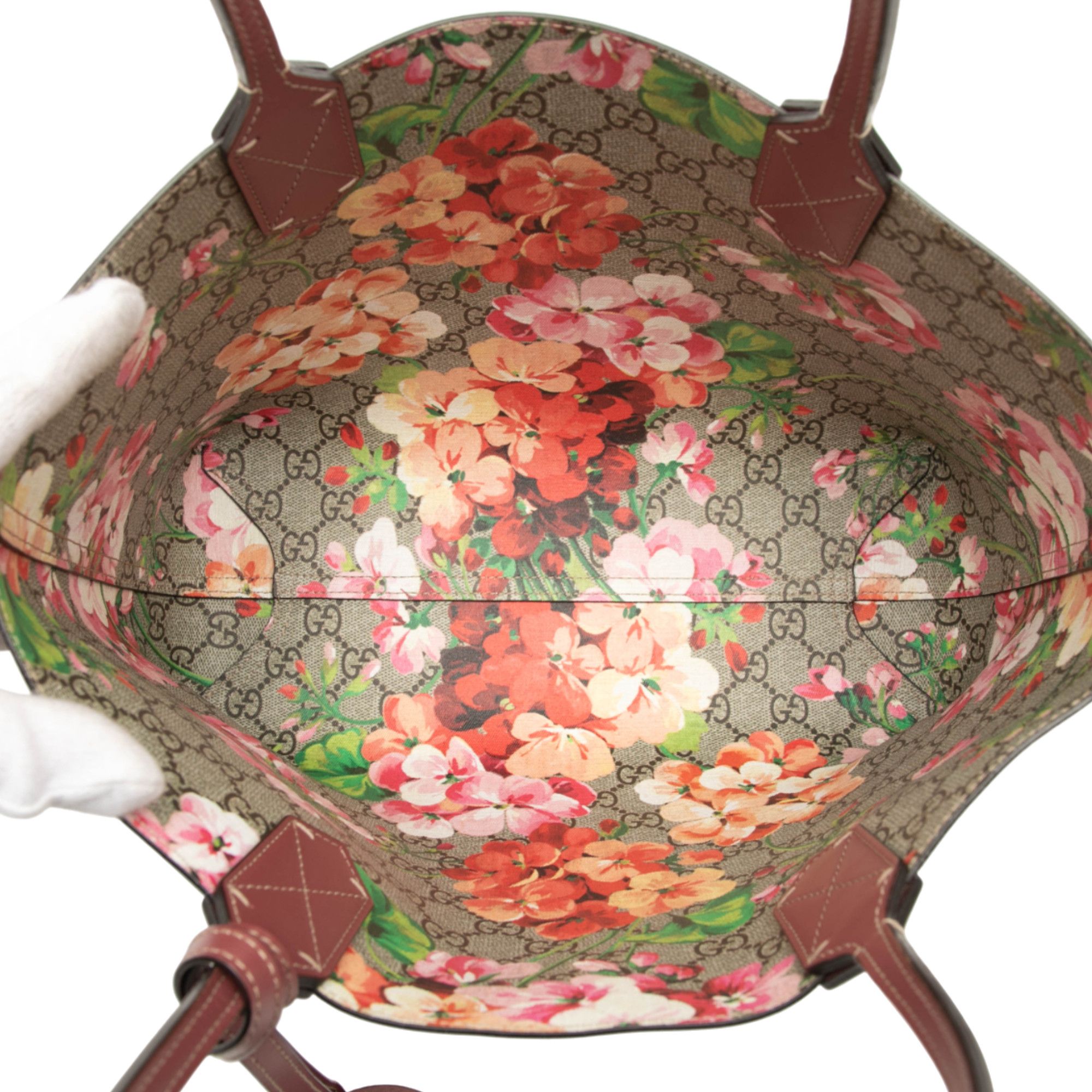Gucci Gucci Small GG Supreme Blooms Reversible Tote Size ONE SIZE - 4 Thumbnail