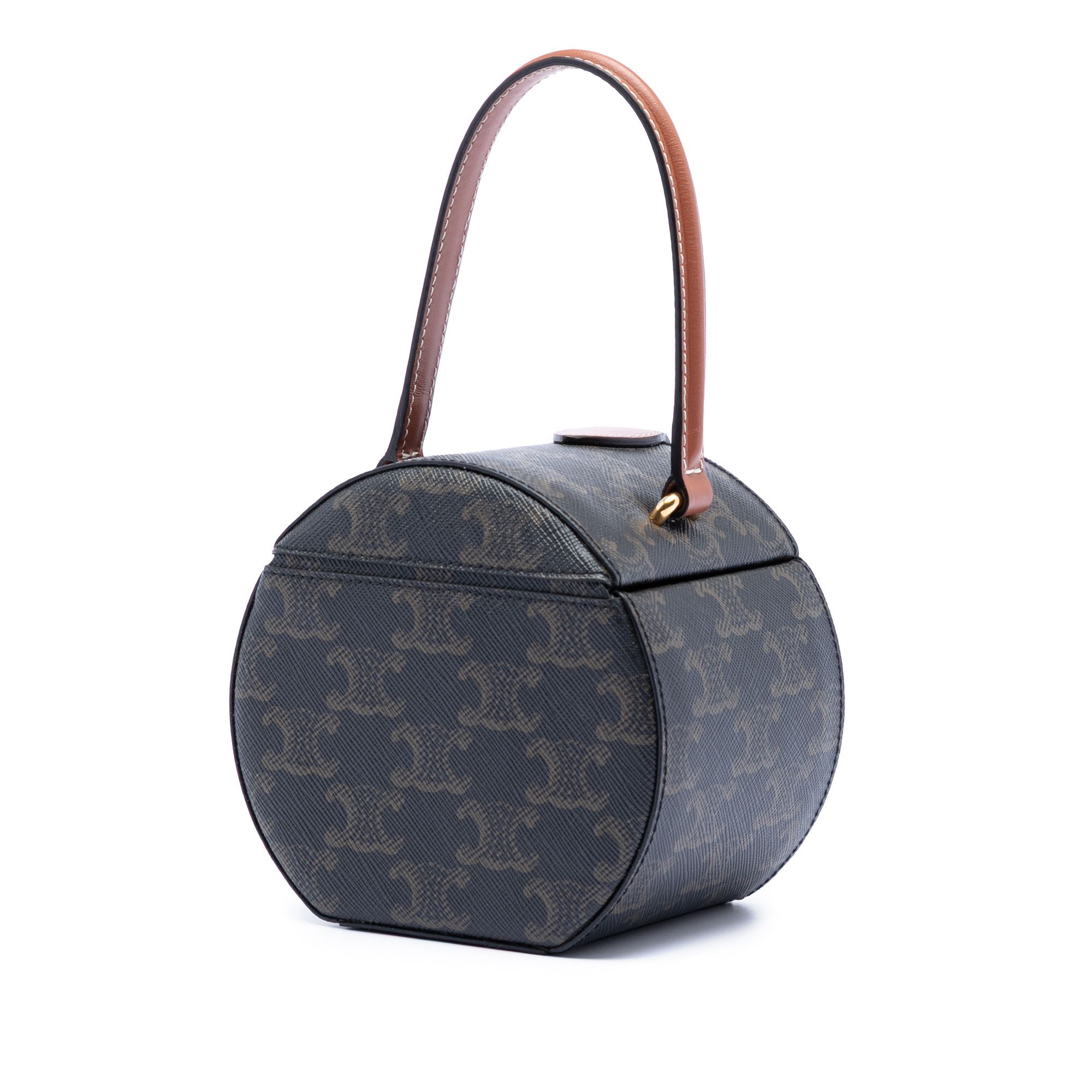 Celine Celine Triomphe Coated Canvas Round Box Handbag Size ONE SIZE - 2 Thumbnail