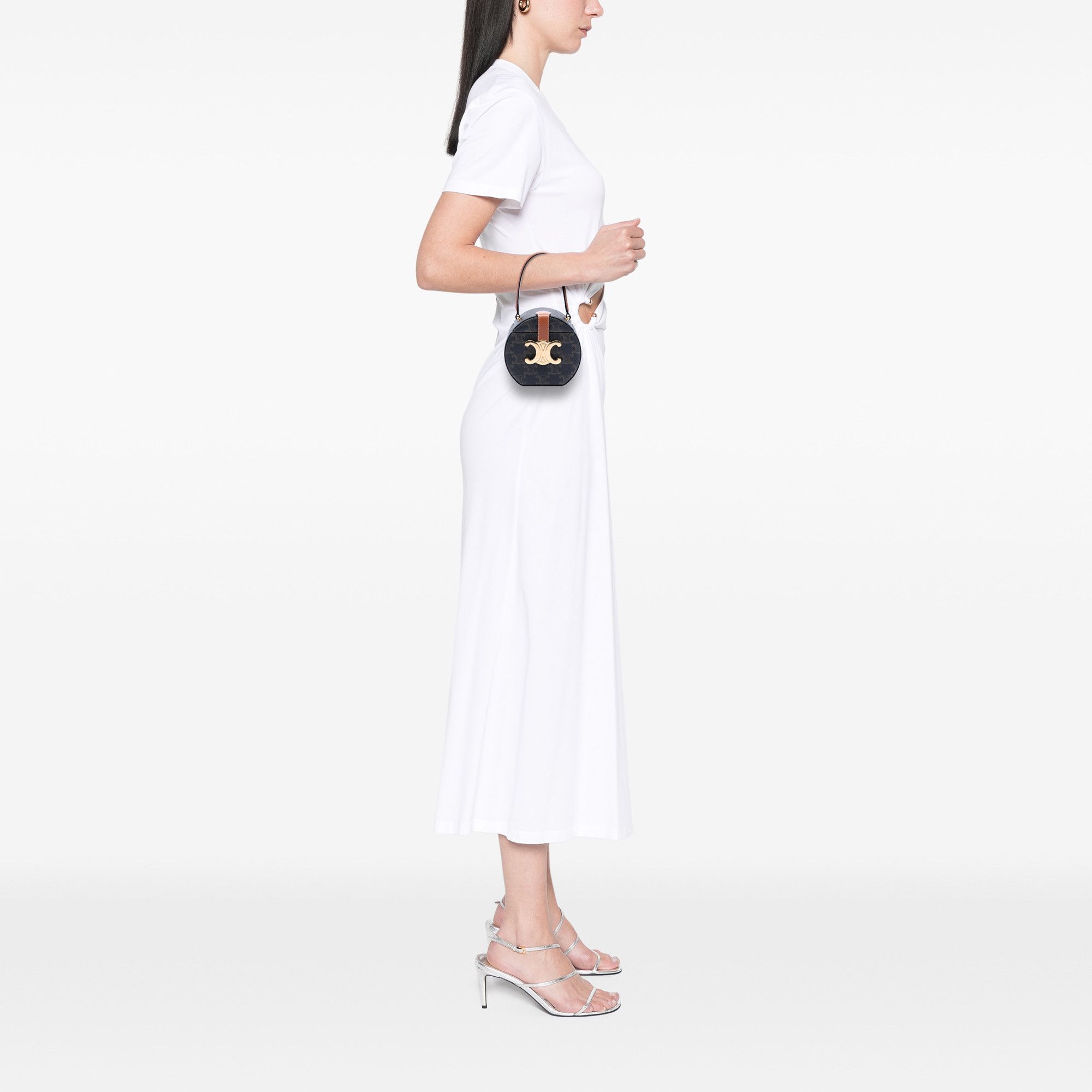 Celine Celine Triomphe Coated Canvas Round Box Handbag Size ONE SIZE - 6 Thumbnail