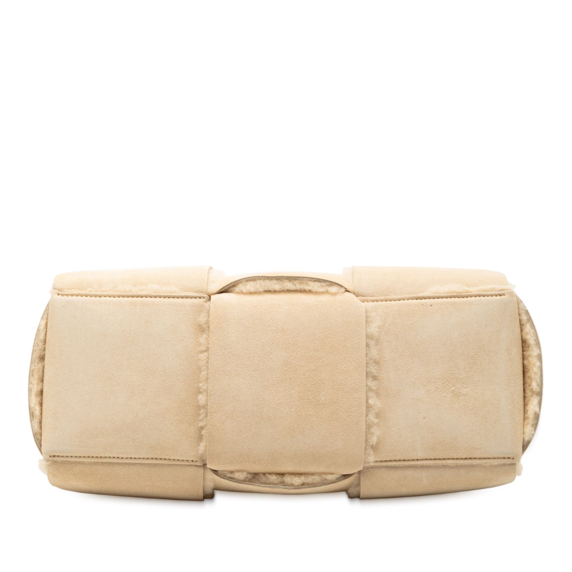 Bottega Veneta Bottega Veneta Small Suede and Shearling Maxi Intrecciato Arco Tote Size ONE SIZE - 3 Thumbnail