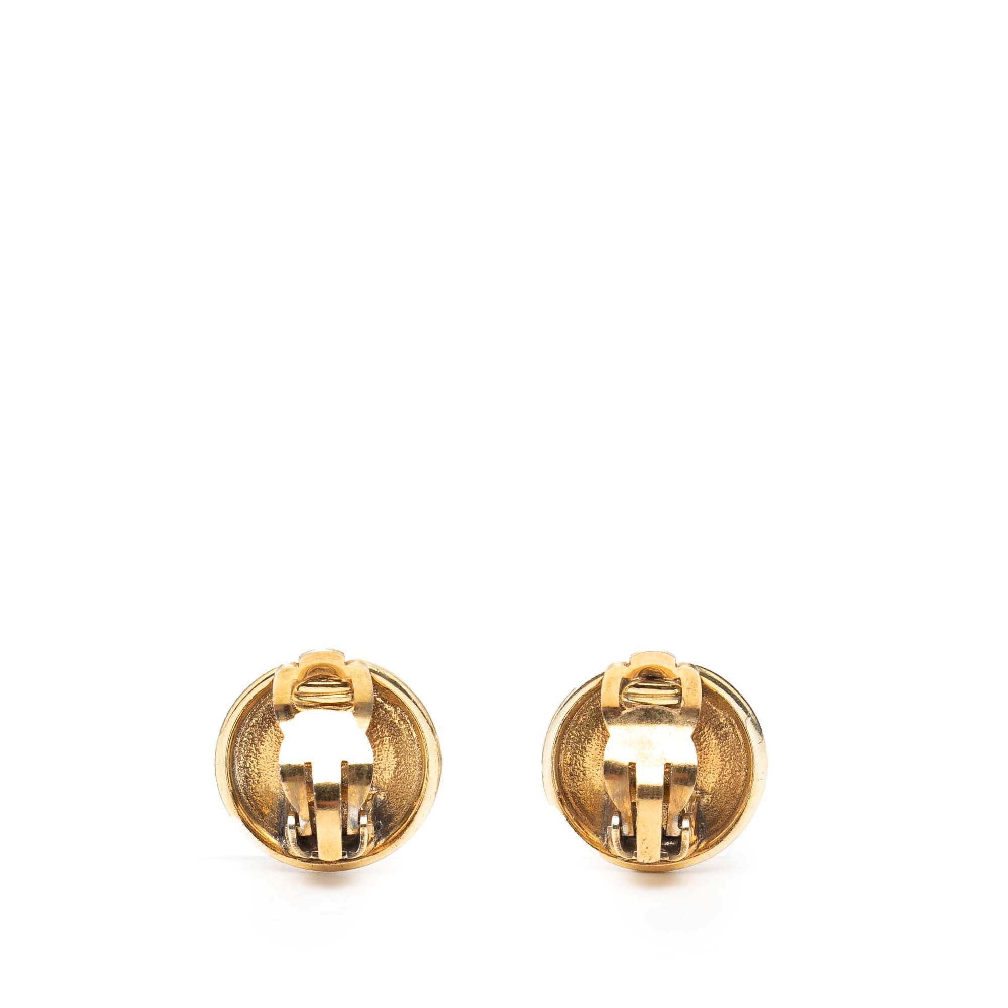 Chanel Chanel Gold Plated CC Button Clip on Earrings Size ONE SIZE - 2 Thumbnail