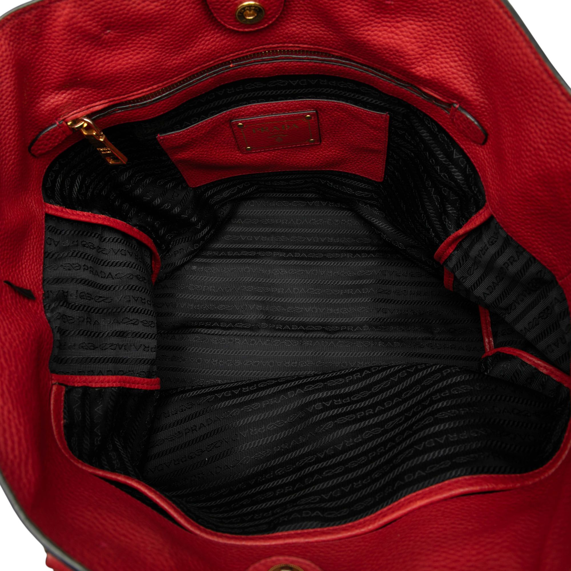 Prada Prada Vitello Daino Open Convertible Tote Size ONE SIZE - 4 Thumbnail