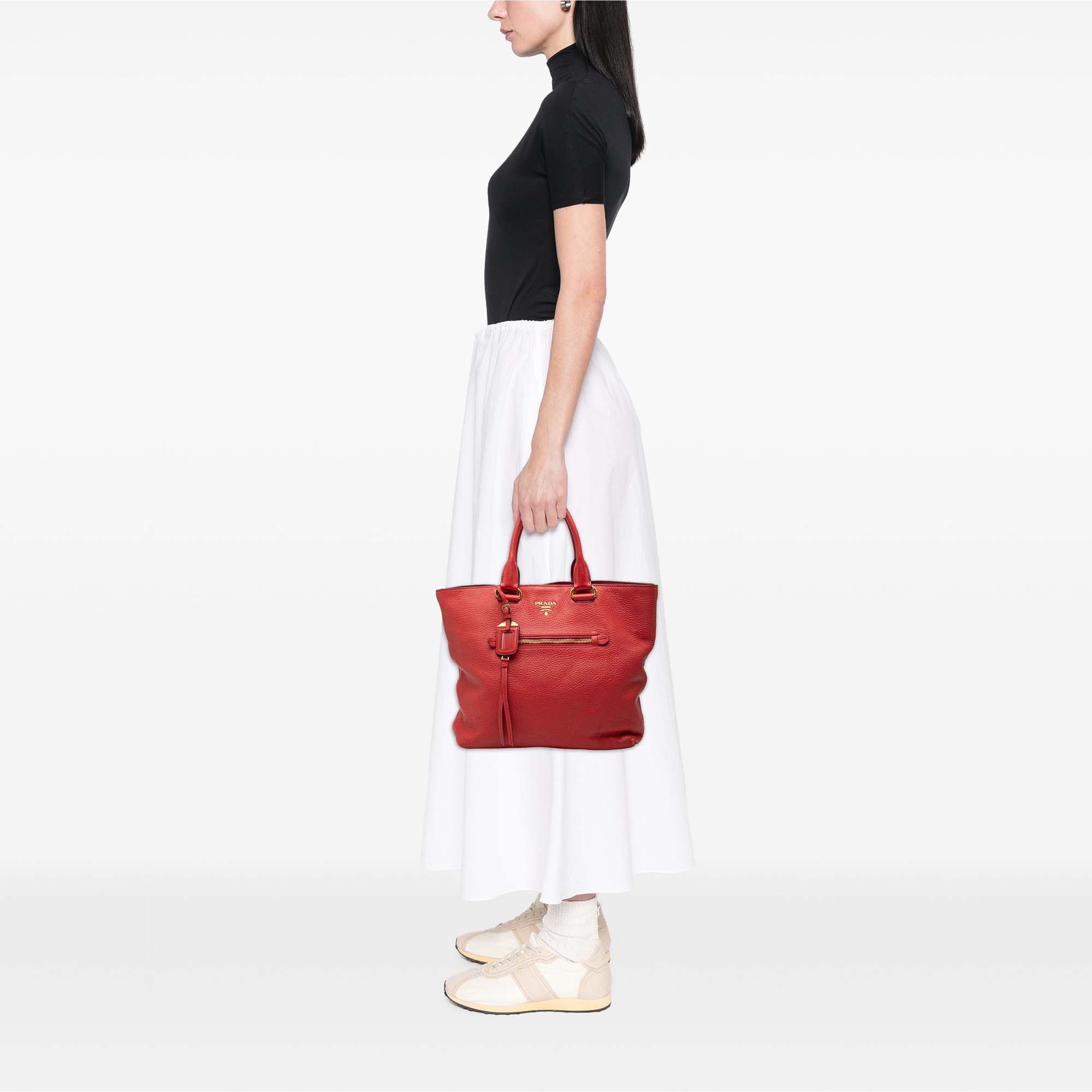 Prada Prada Vitello Daino Open Convertible Tote Size ONE SIZE - 6 Thumbnail