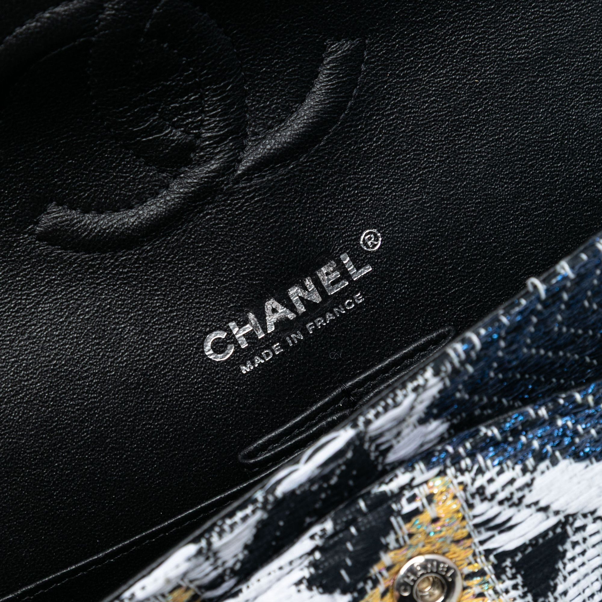 Chanel Chanel Medium Classic Tweed and Silicone Double Flap Size ONE SIZE - 5 Thumbnail