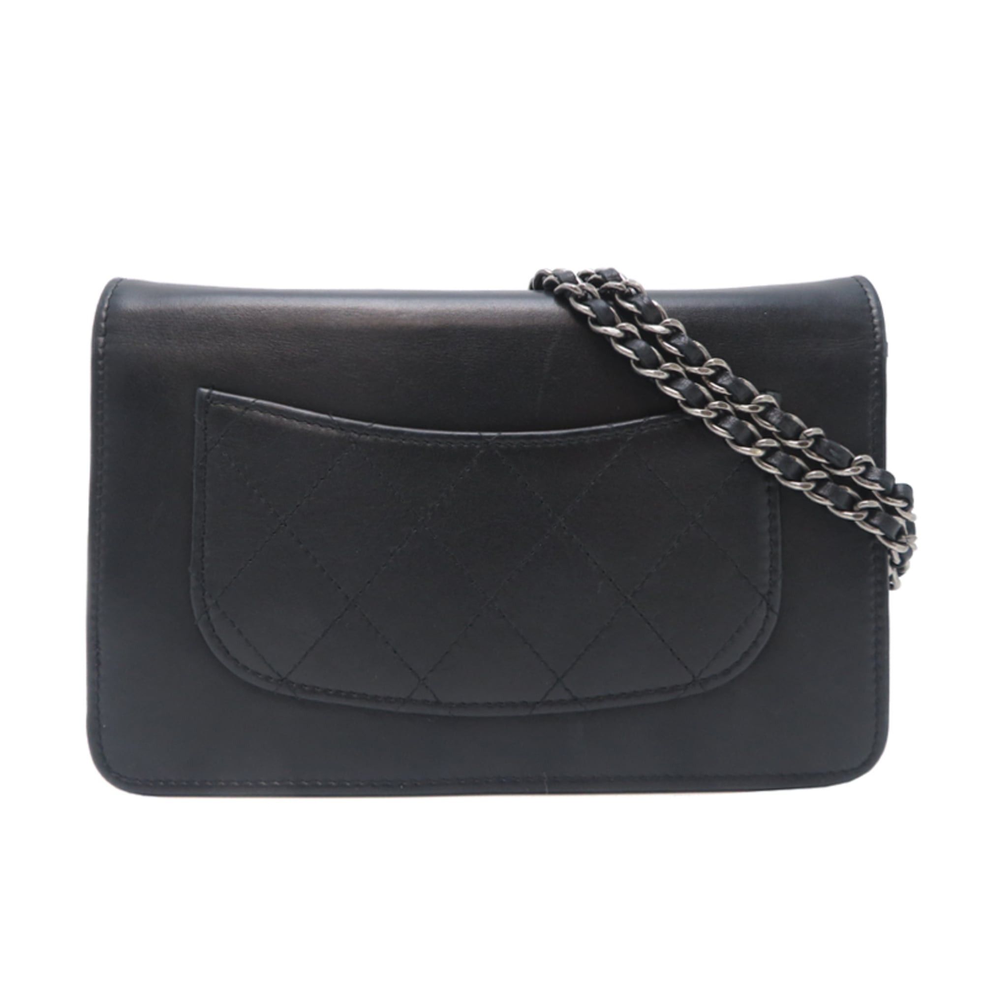 Chanel Chanel Chain Wallet Women's Shoulder Bag AP1437 Lamb Black Size ONE SIZE - 2 Thumbnail