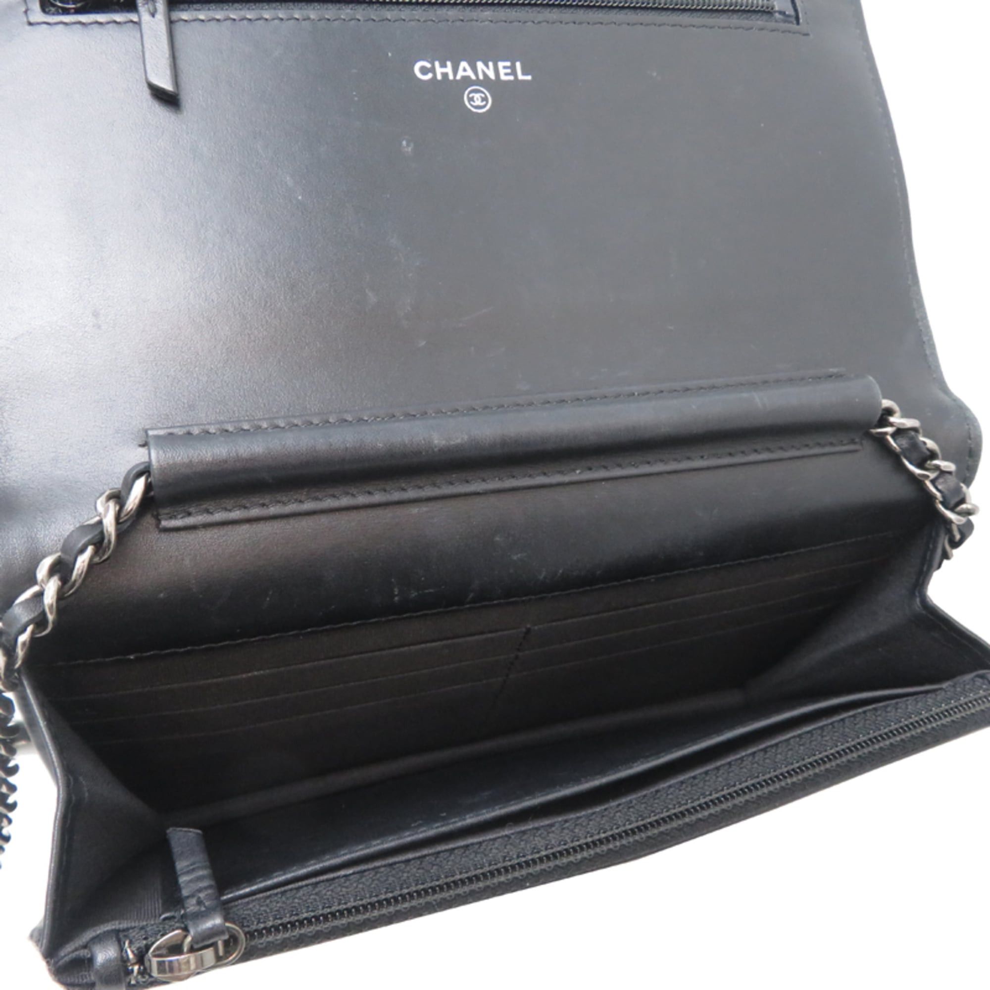 Chanel Chanel Chain Wallet Women's Shoulder Bag AP1437 Lamb Black Size ONE SIZE - 7 Thumbnail