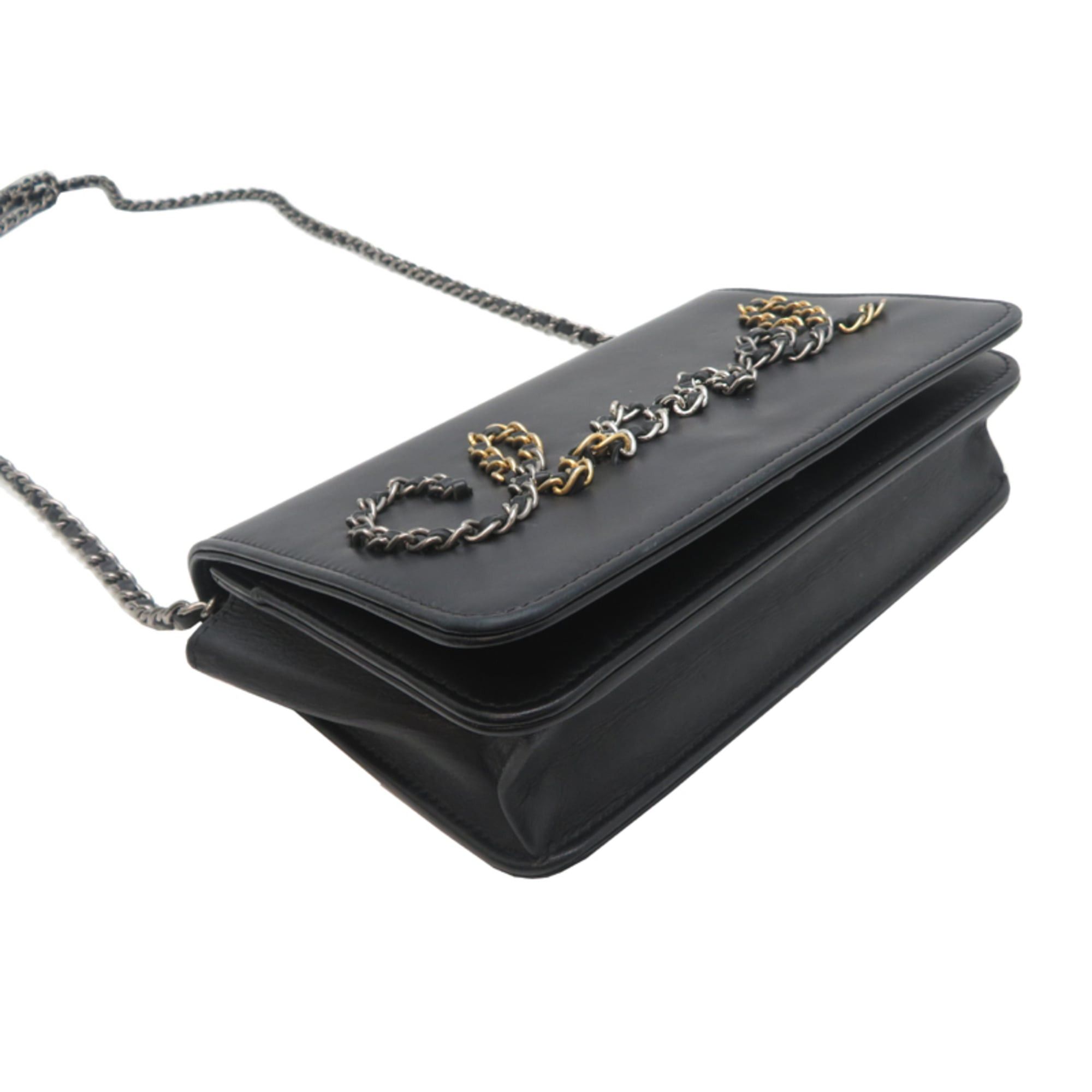 Chanel Chanel Chain Wallet Women's Shoulder Bag AP1437 Lamb Black Size ONE SIZE - 3 Thumbnail