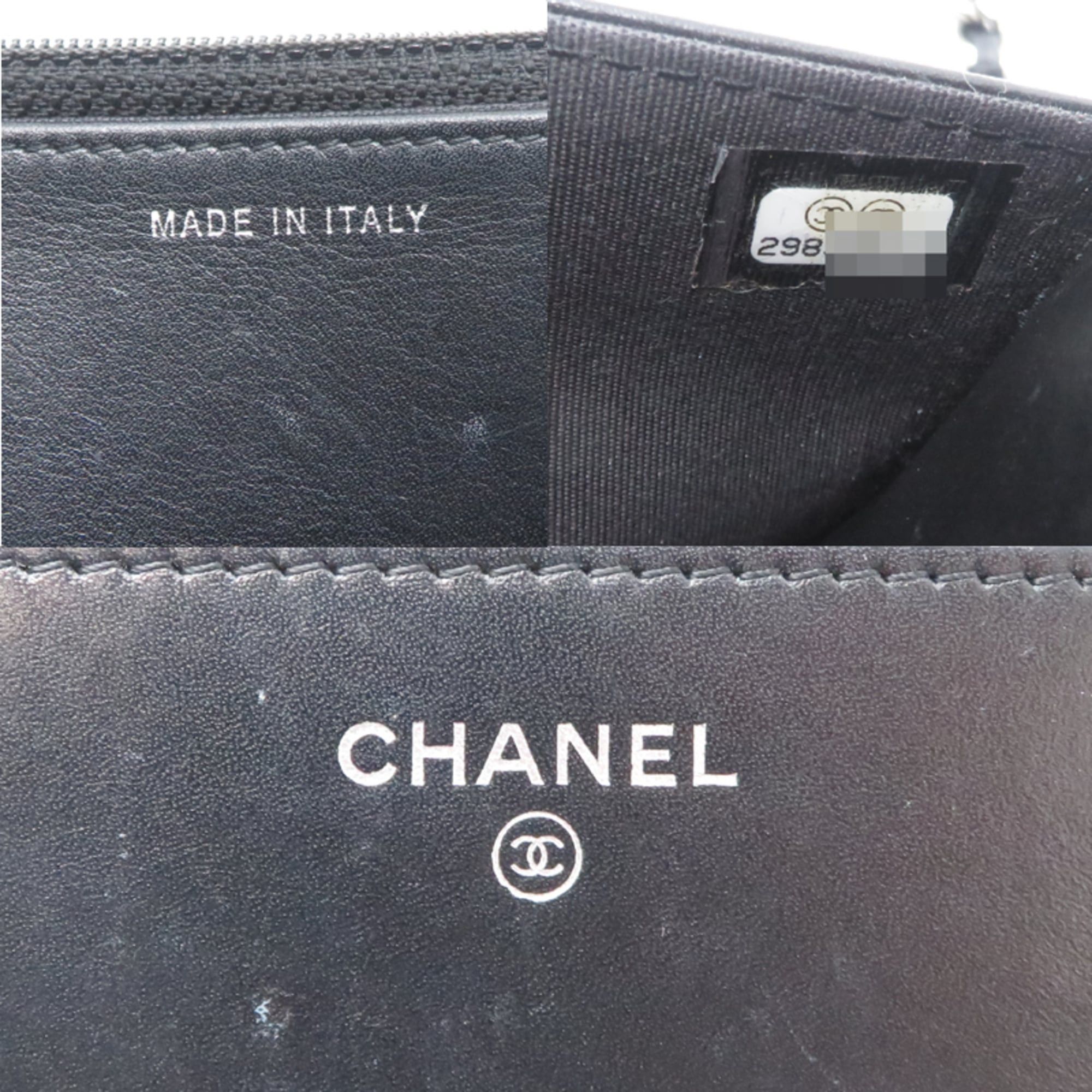 Chanel Chanel Chain Wallet Women's Shoulder Bag AP1437 Lamb Black Size ONE SIZE - 8 Thumbnail