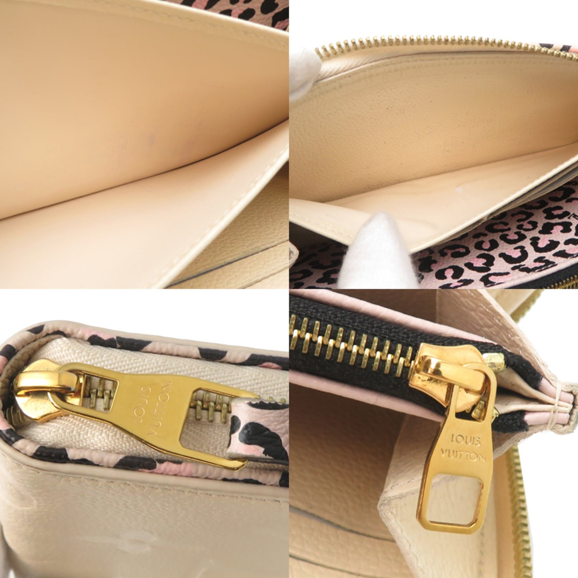 Louis Vuitton Louis Vuitton Wild at Heart Zippy Wallet Women's Long M80685 (Discontinued) Monogram Empreinte Crème (Beige) Size ONE SIZE - 8 Thumbnail