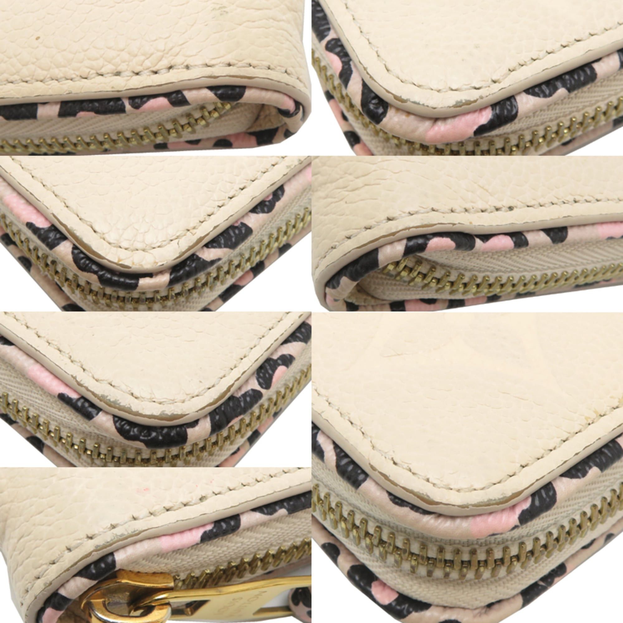 Louis Vuitton Louis Vuitton Wild at Heart Zippy Wallet Women's Long M80685 (Discontinued) Monogram Empreinte Crème (Beige) Size ONE SIZE - 9 Thumbnail