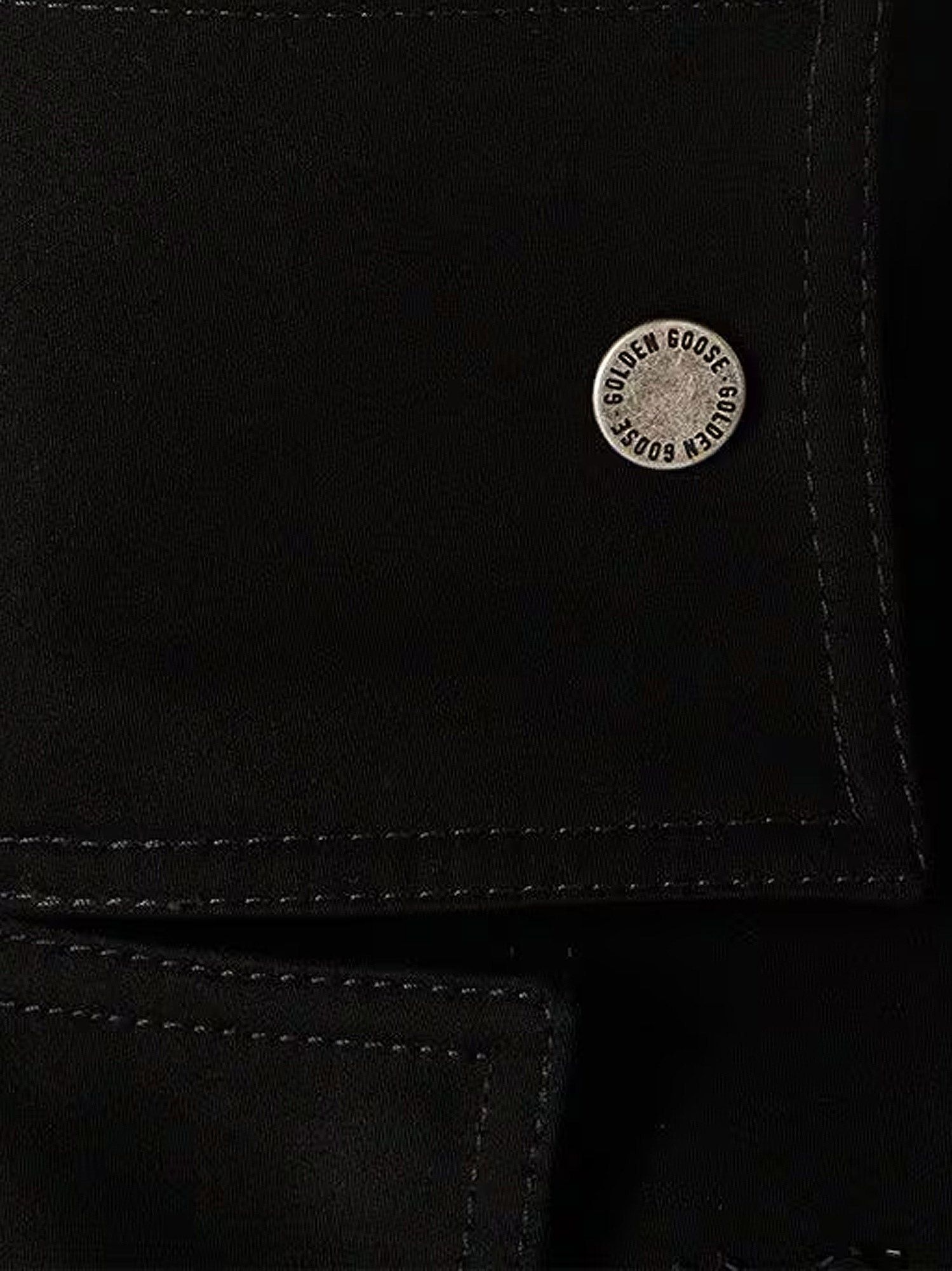 Golden Goose Deluxe Brand Black denim jacket with floral details in sequins and crystals Tag Size IT 44 Women - USA Tariffs Included