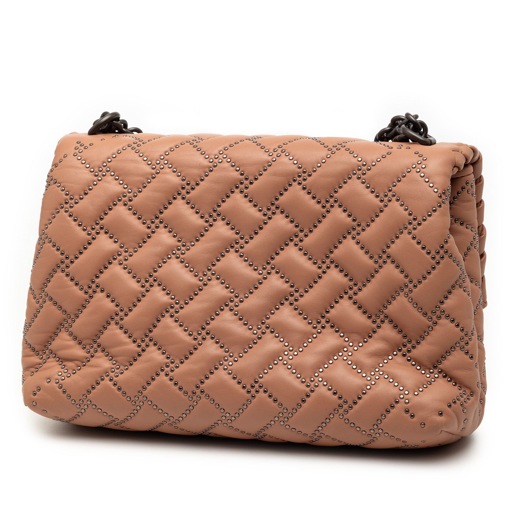 Bottega Veneta Bottega Veneta Small Nappa Intrecciato Studded Olimpia Shoulder Bag Size ONE SIZE - 2 Thumbnail