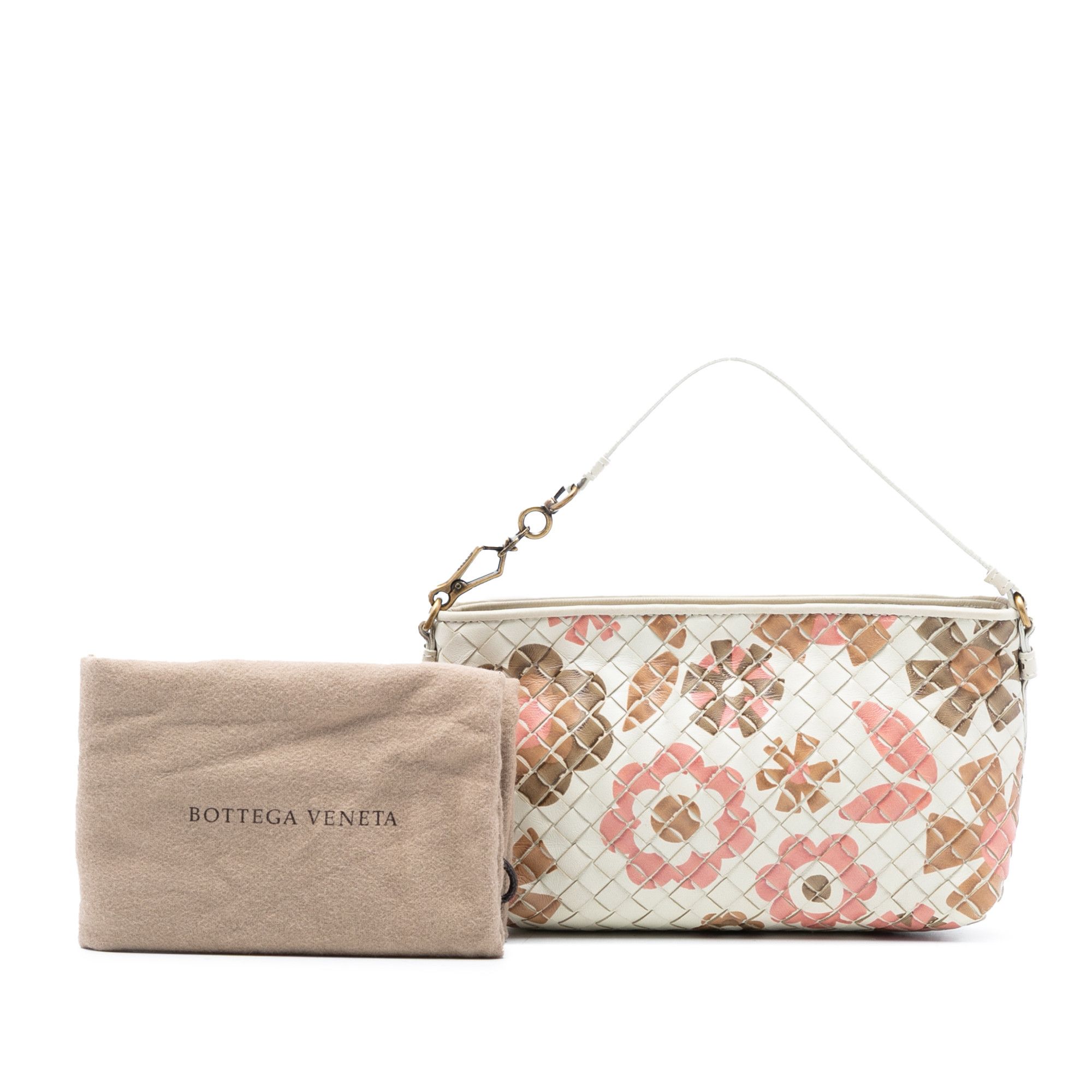 Bottega Veneta Bottega Veneta Nappa Intrecciato Floral Print Handbag Size ONE SIZE - 8 Thumbnail