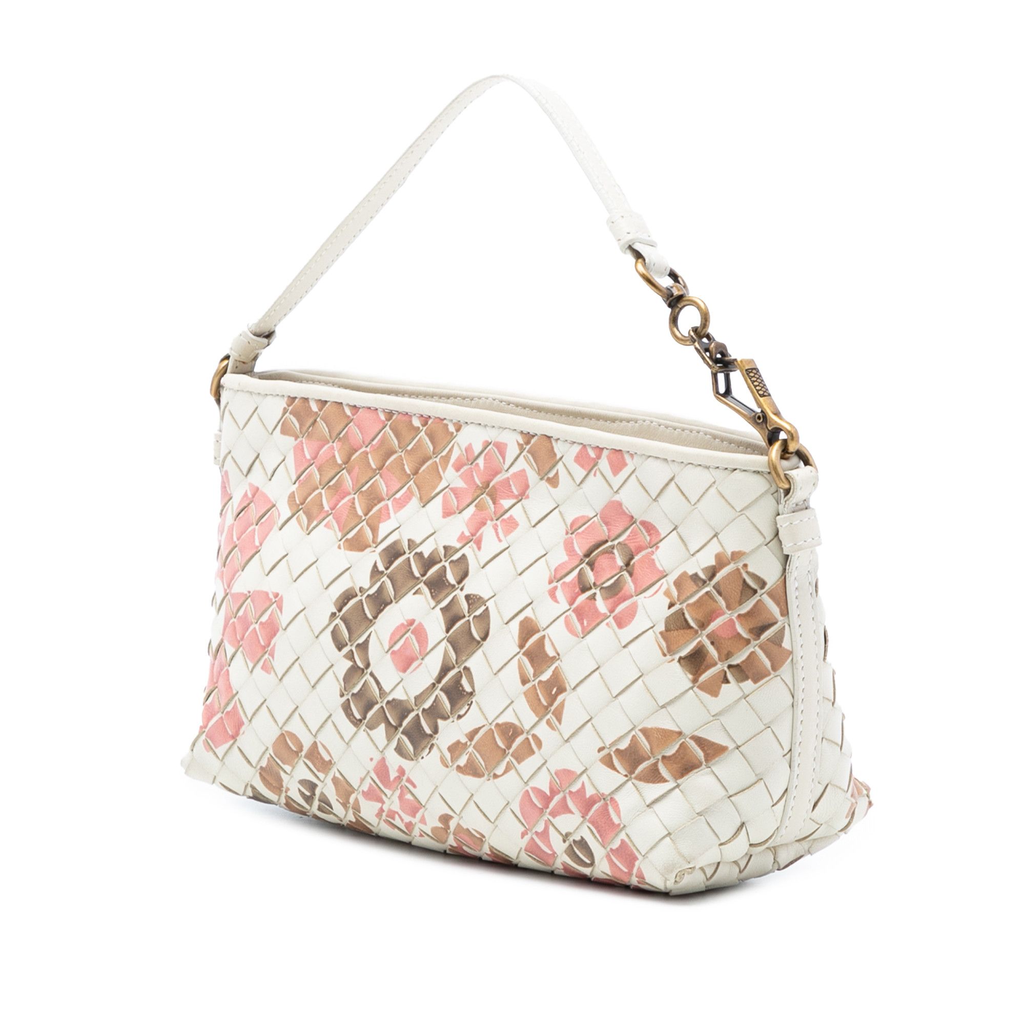 Bottega Veneta Bottega Veneta Nappa Intrecciato Floral Print Handbag Size ONE SIZE - 2 Thumbnail
