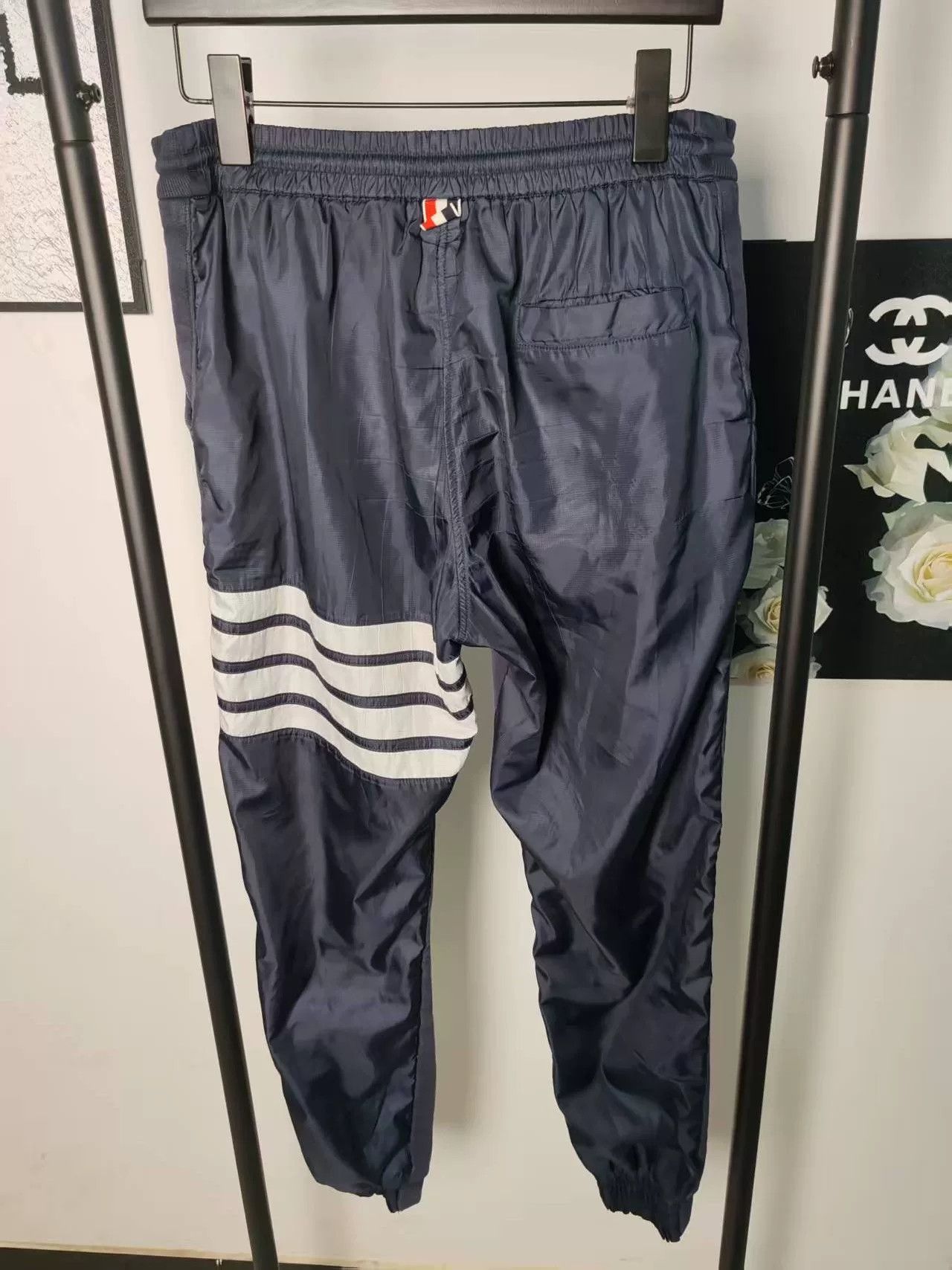 Thom Browne TB Thom Browne Navy Stripe Sweatpants Size US 30 / EU 46 - 2 Thumbnail