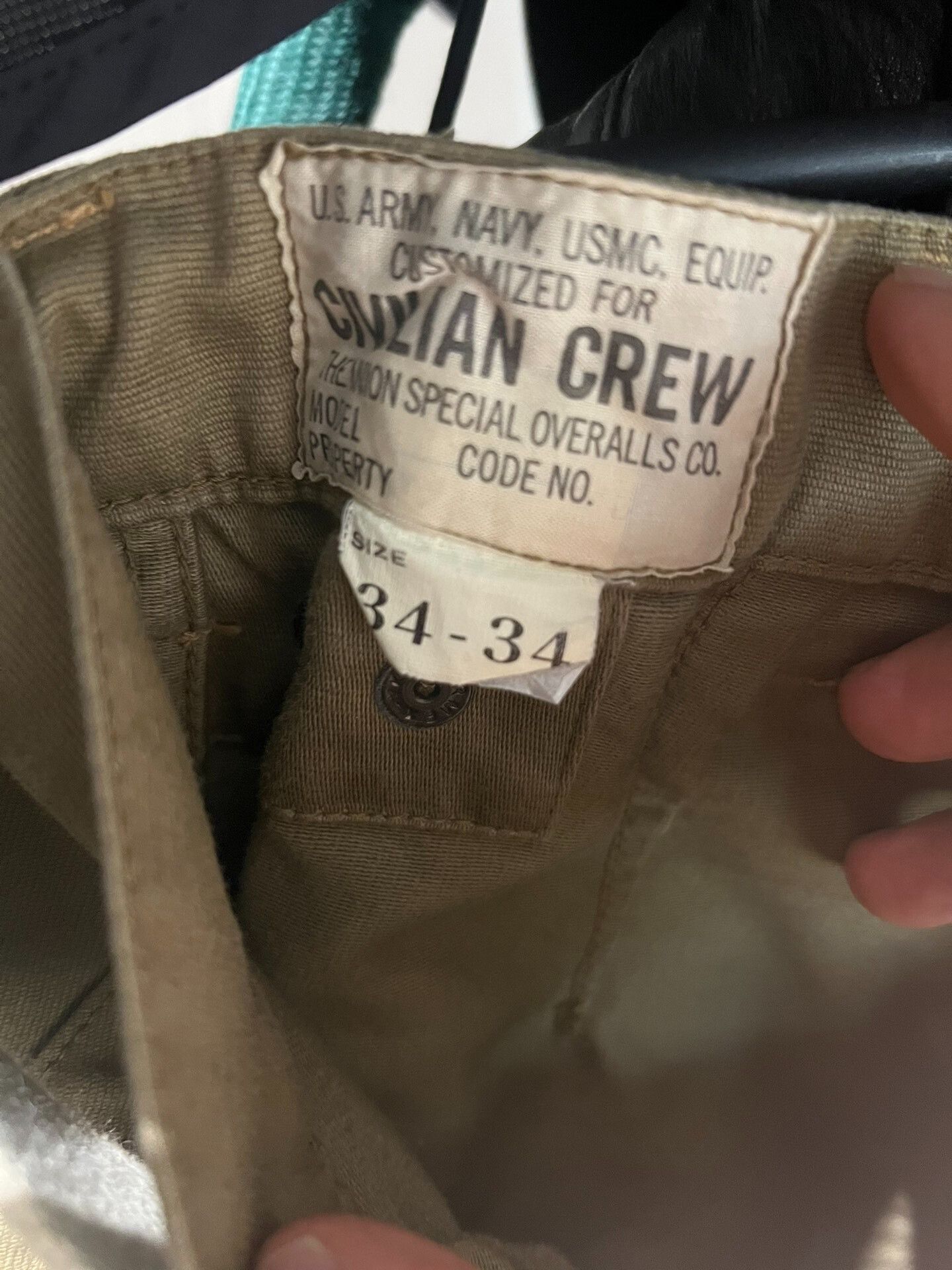 Freewheelers USAF Air Crew Work Pants in Khaki Size US 34 / EU 50 - 2 Thumbnail