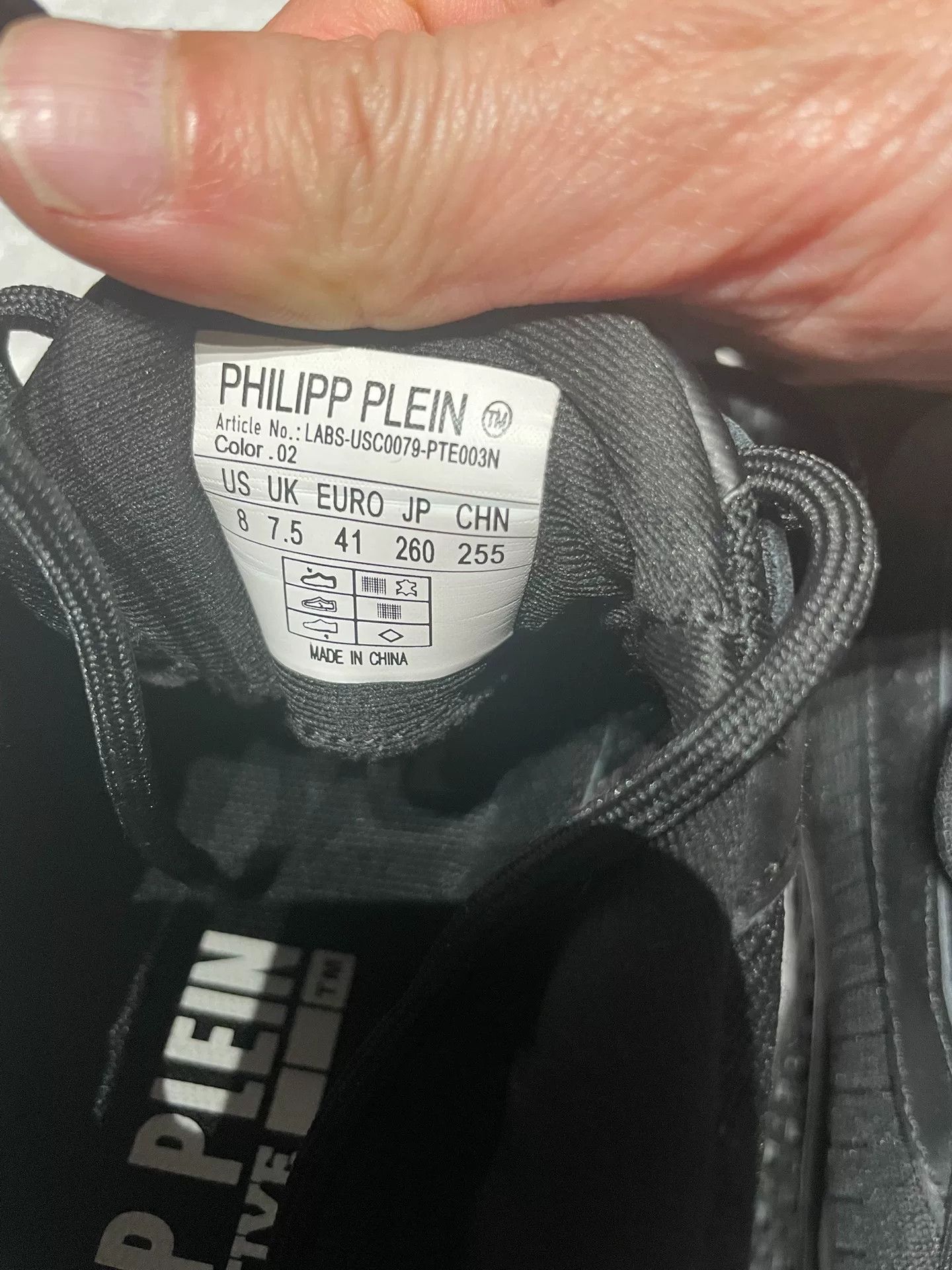 Philipp Plein PHILIPP PLEIN Black Runner Hexagon Sneakers Size US 8 / EU 41 - 5 Thumbnail
