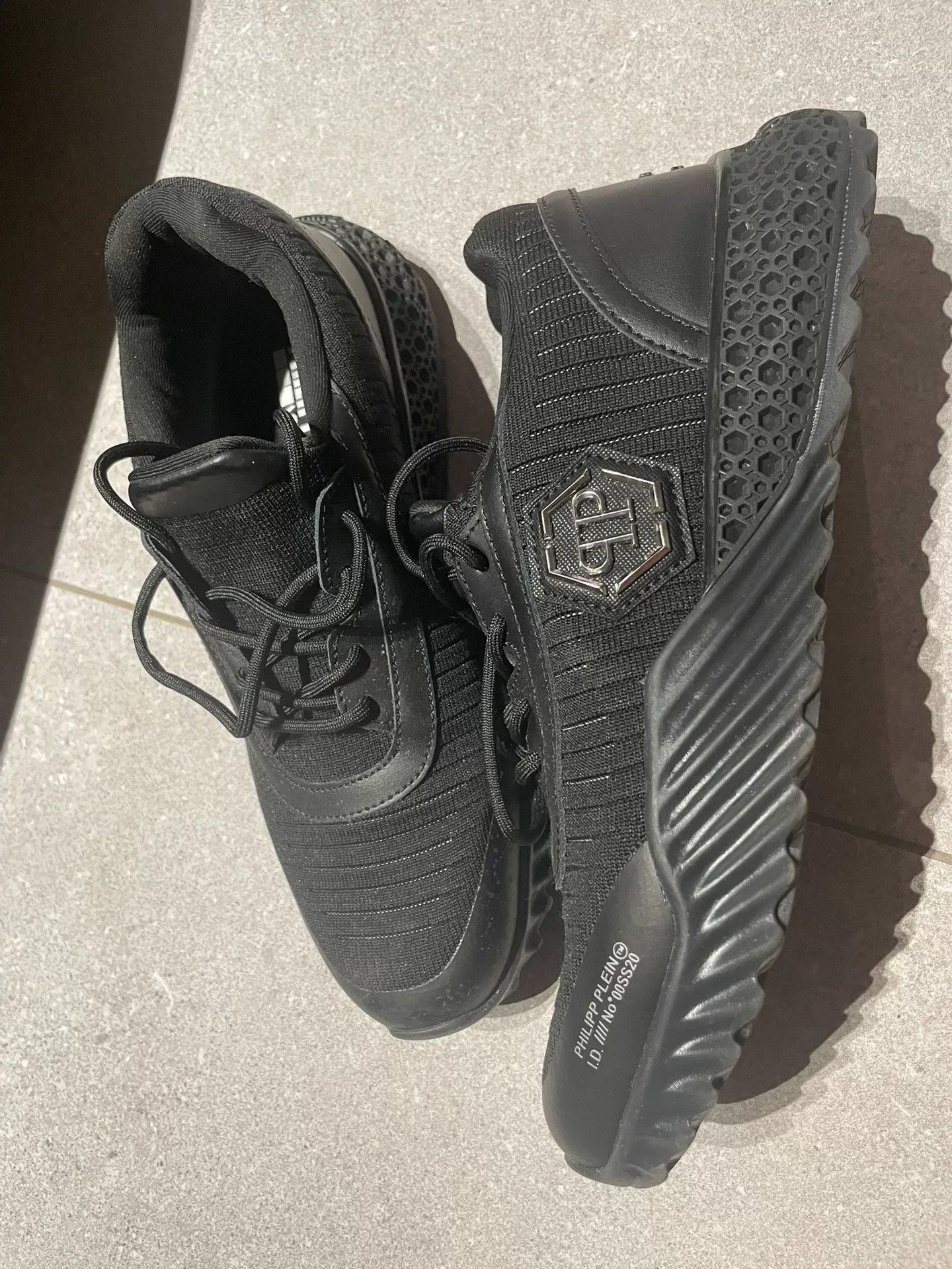 Philipp Plein PHILIPP PLEIN Black Runner Hexagon Sneakers Size US 8 / EU 41 - 3 Thumbnail