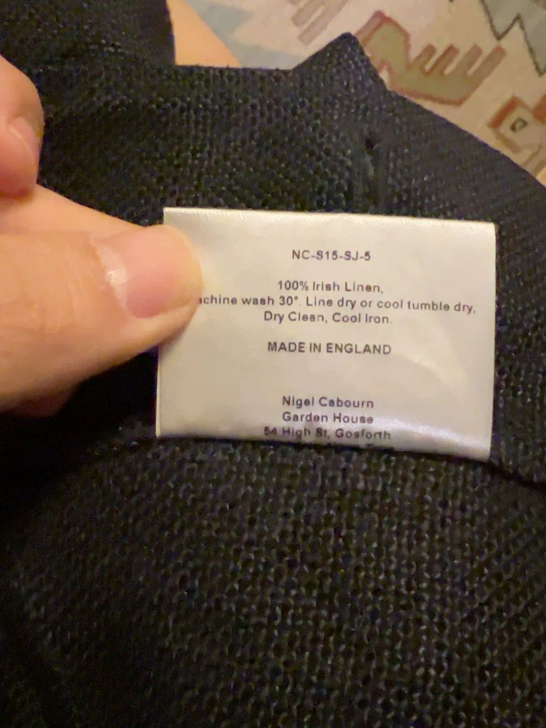 Nigel Cabourn Black Irish Linen Jacket by Nigel Cabourn Size US M / EU 48-50 / 2 - 8 Thumbnail